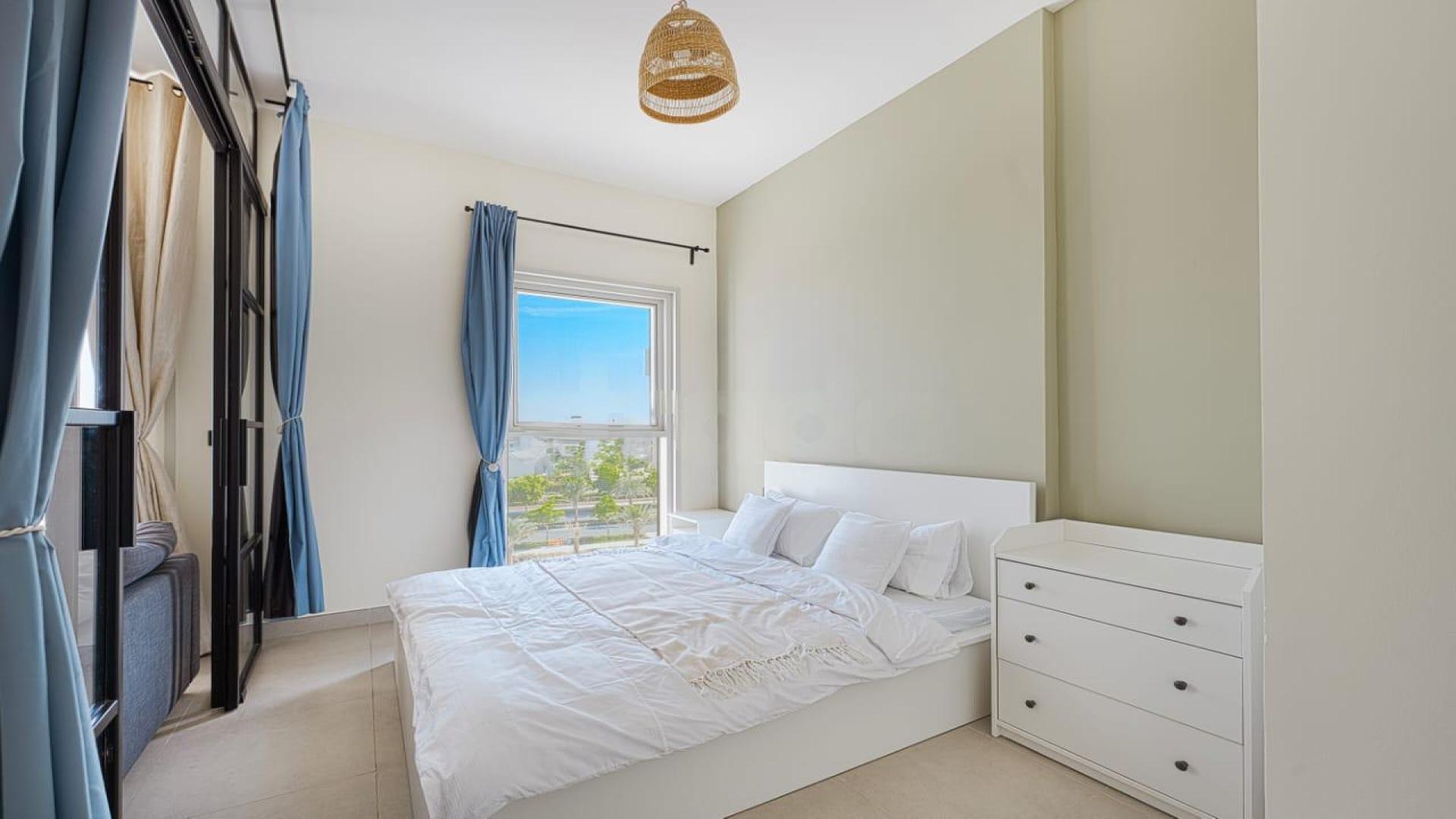 Modern apartment interior with open kitchen in Dubai Hills Estate, Collective Tower 1