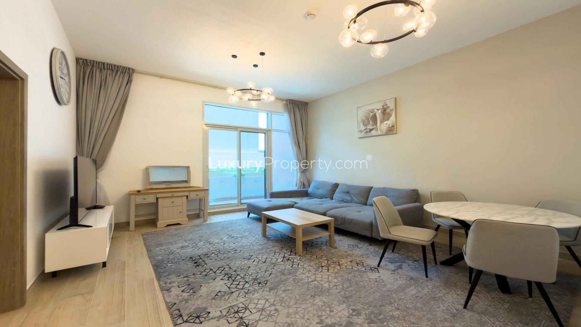 This fully Furnished 1-bedroom apartment for rent in Studio One Tower at Dubai Marina