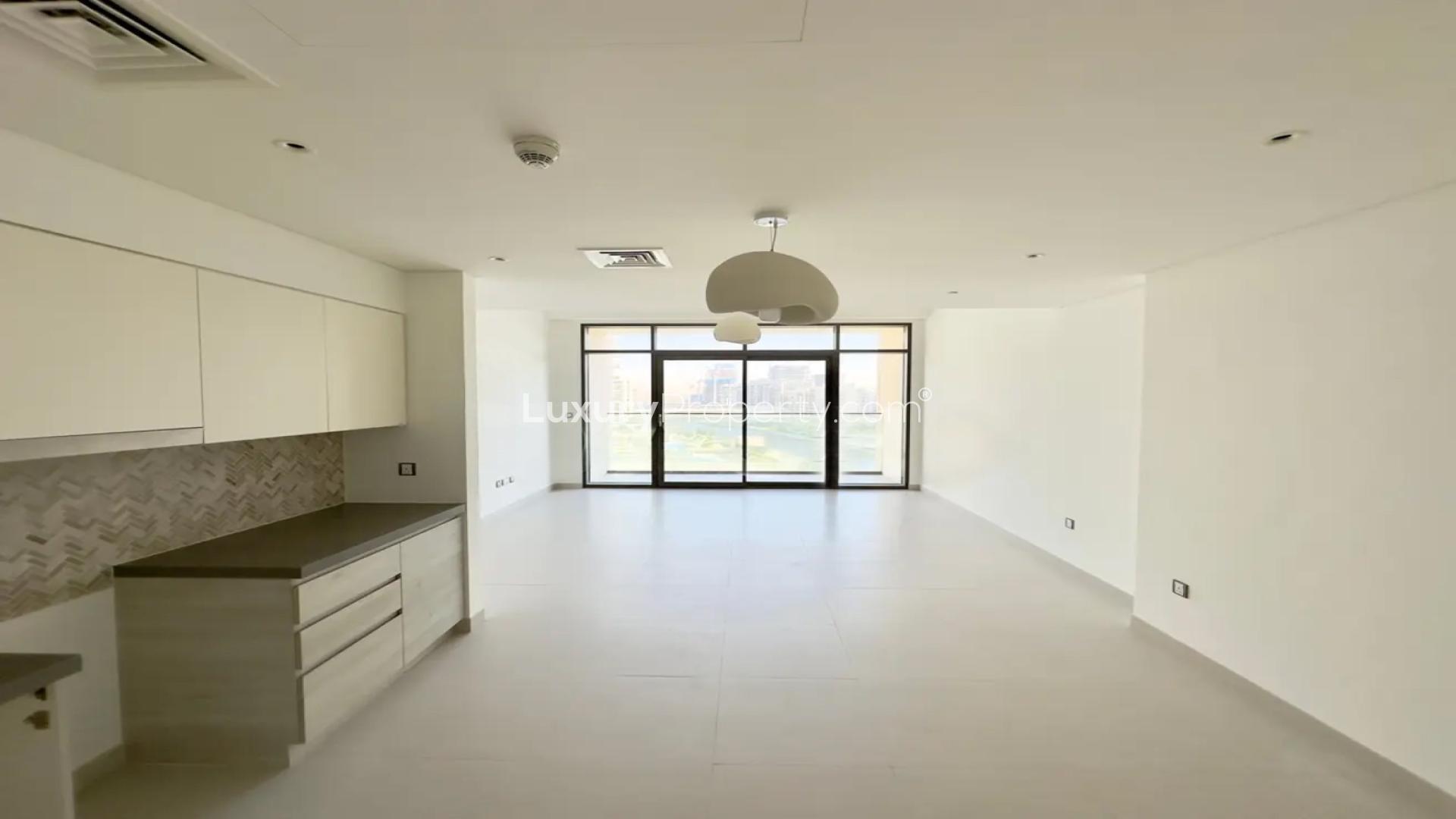 Brand new apartment interior with lagoon view, Dubai Creek Harbour, available for rent