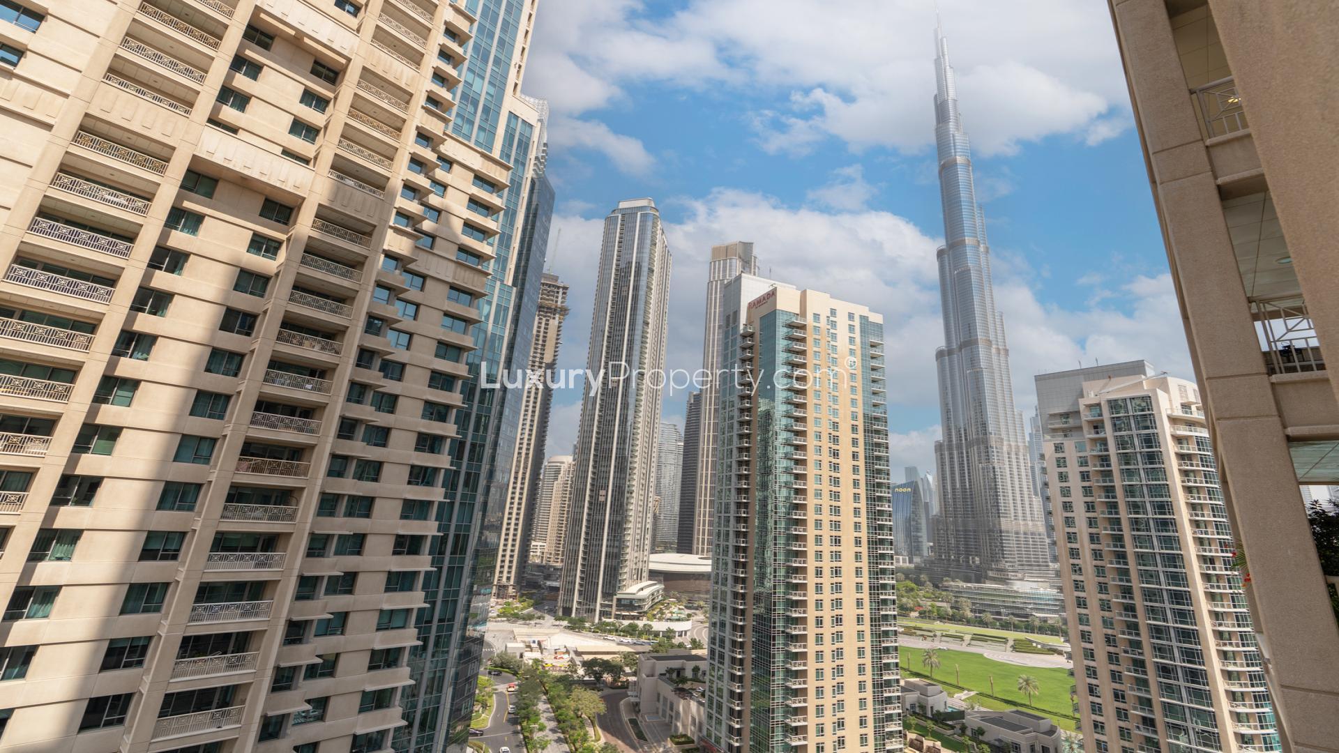 Modern bedroom in 29 Boulevard Tower 2 apartment, Downtown Dubai, available for rent