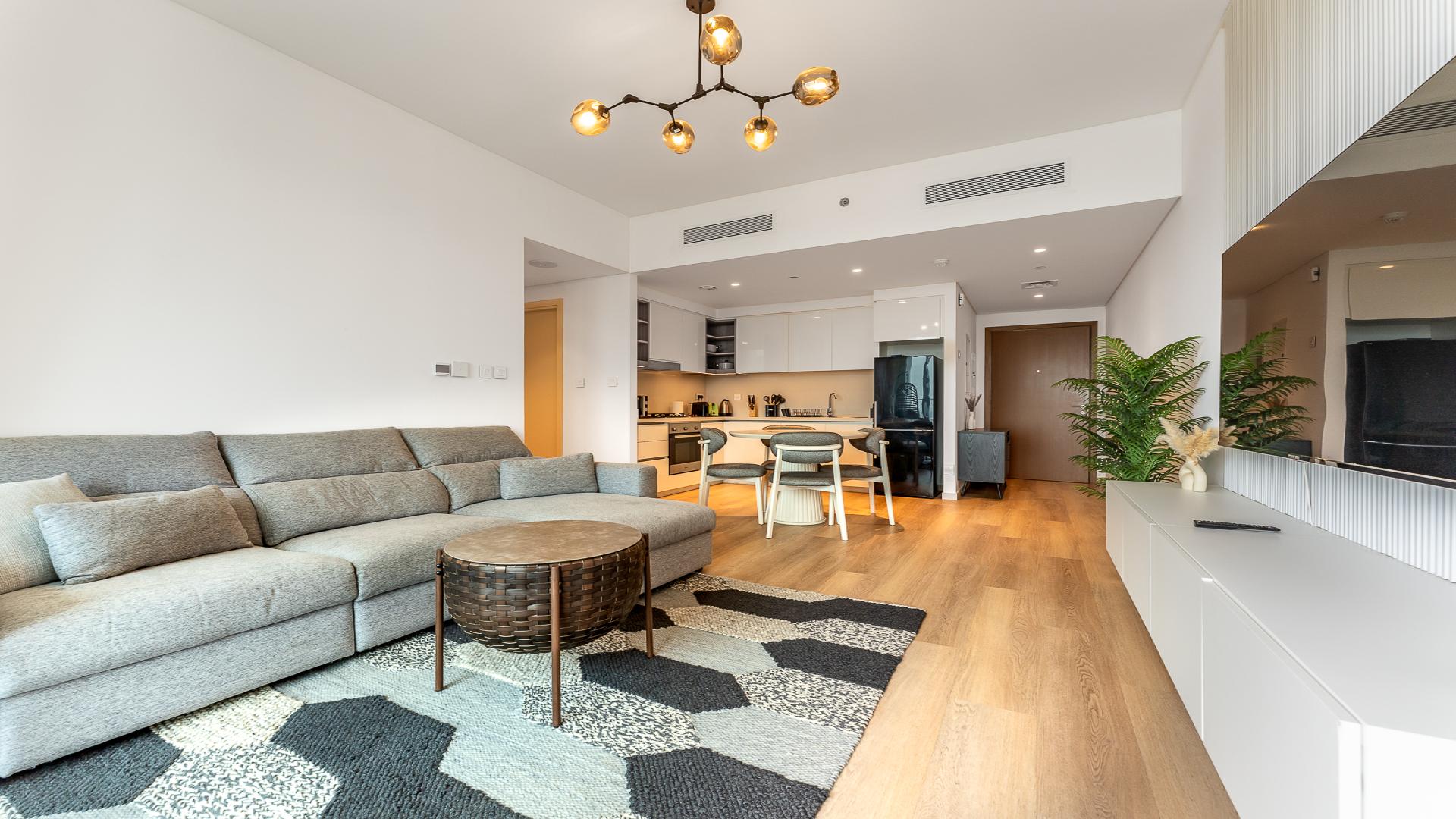 One bedroom apartment interior with modern kitchen at Downtown Views II, Downtown Dubai