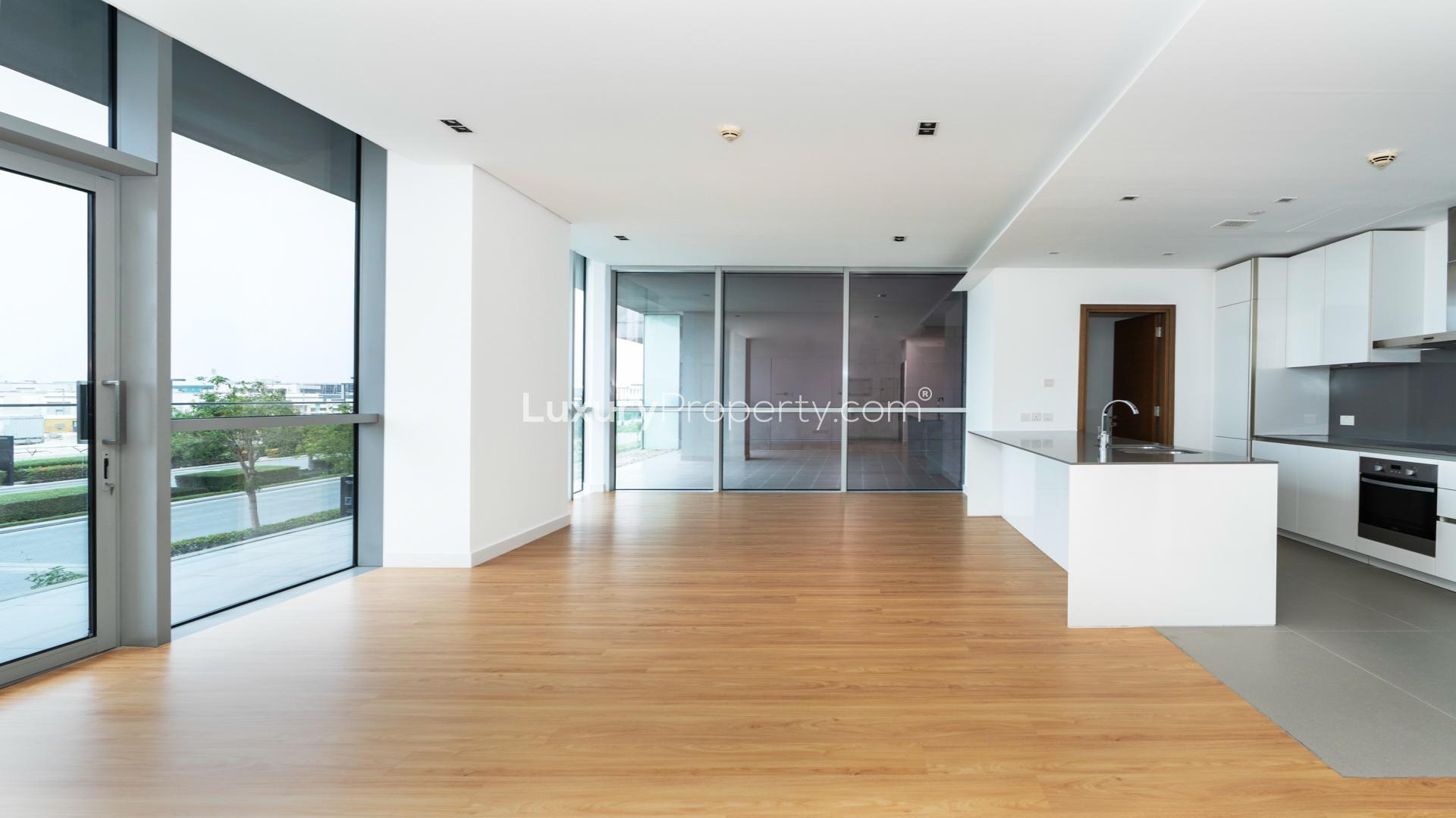 Sleek kitchen and living area in City Walk apartment for rent, LP48641