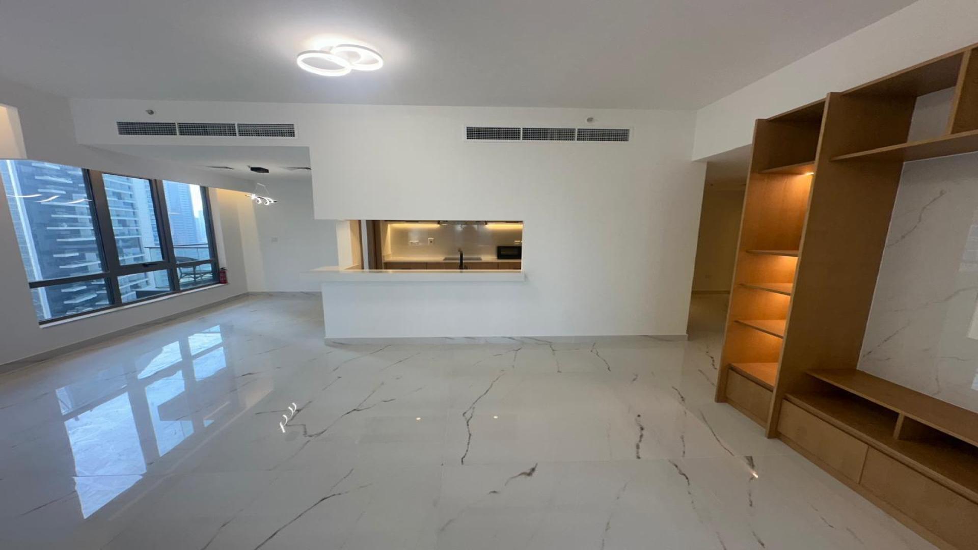 Mid-floor South Ridge 1 apartment with large windows and marble flooring in Downtown Dubai