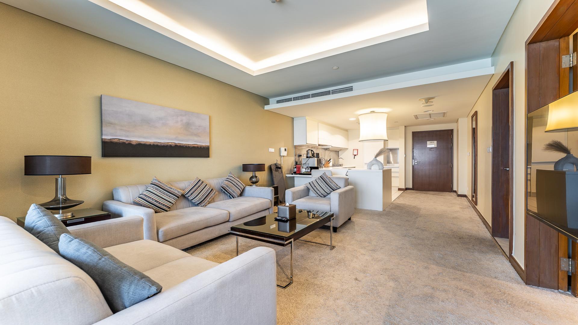 Luxurious living room in high-floor apartment, Burj Khalifa, Dubai Mall Residences, for rent