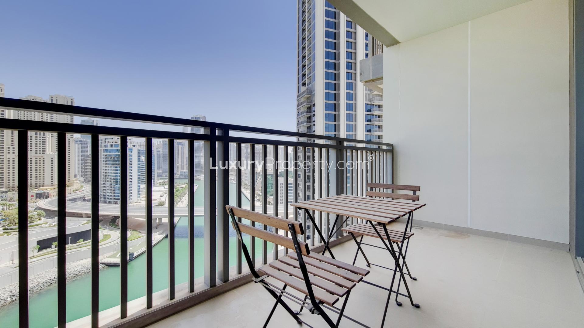 Apartment with sea views in Dubai Marina's 5242 community, featuring modern architecture