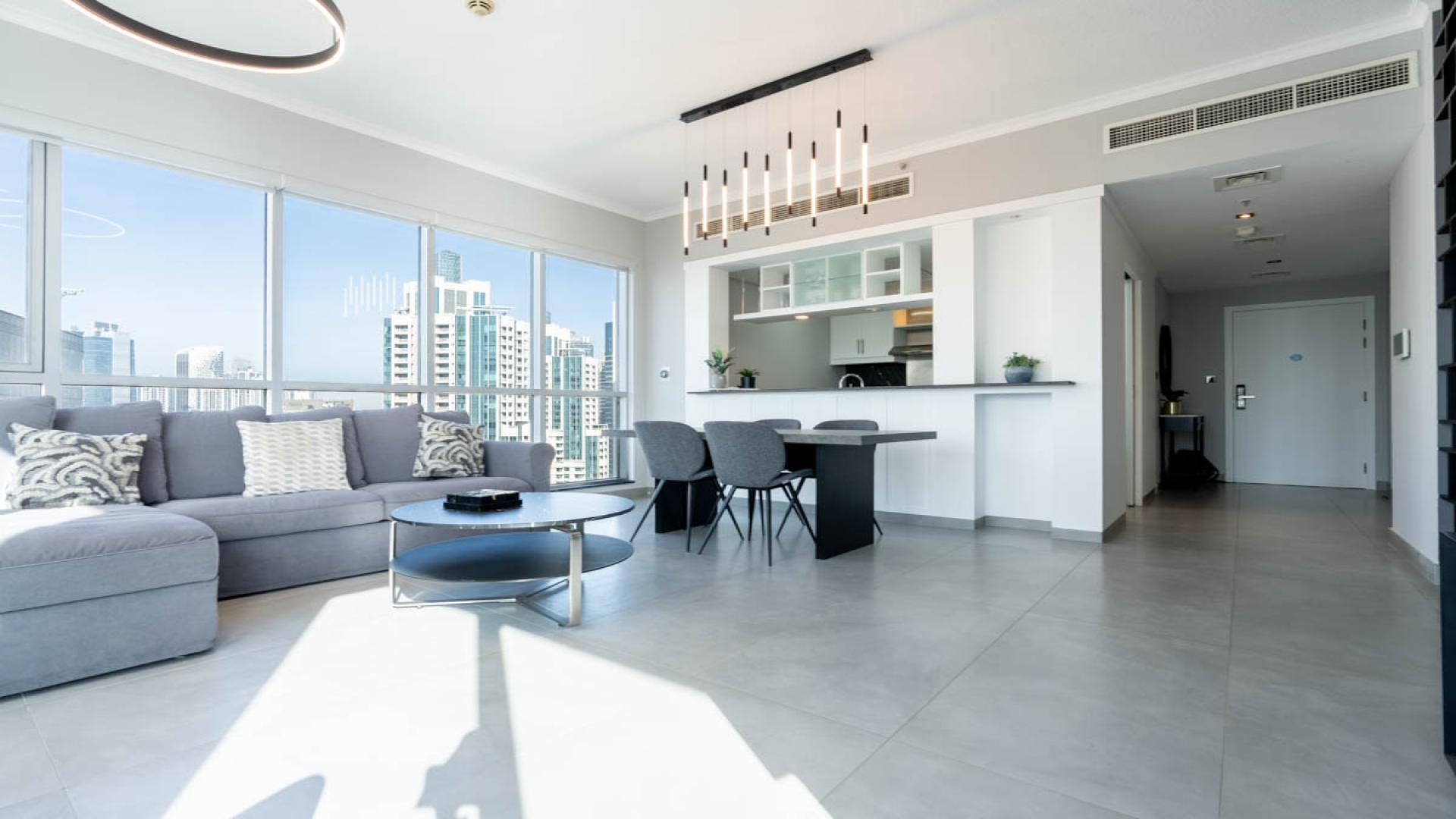 Furnished apartment with city views, modern decor, and natural light in Downtown Dubai