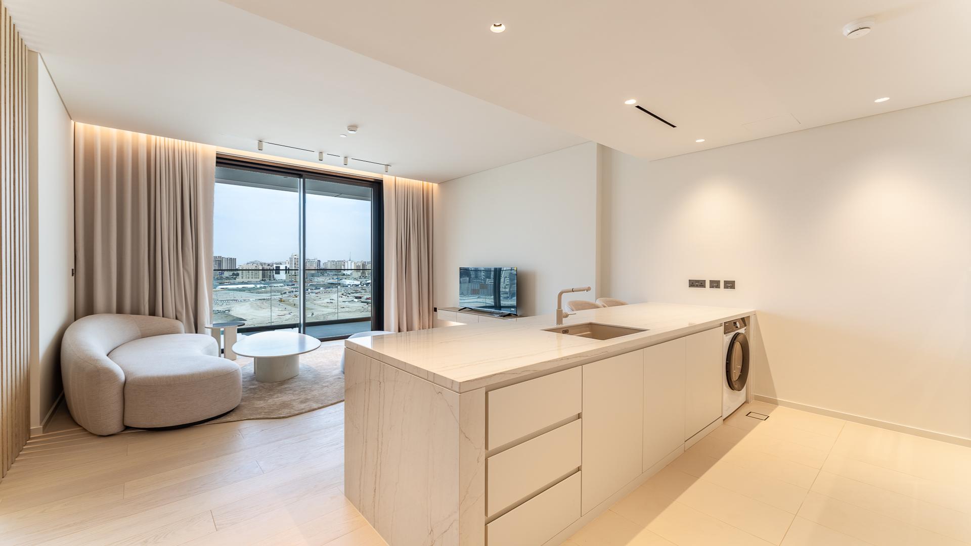 Luxurious poolside view at Kempinski Residences The Creek, Al Jaddaf apartment for rent