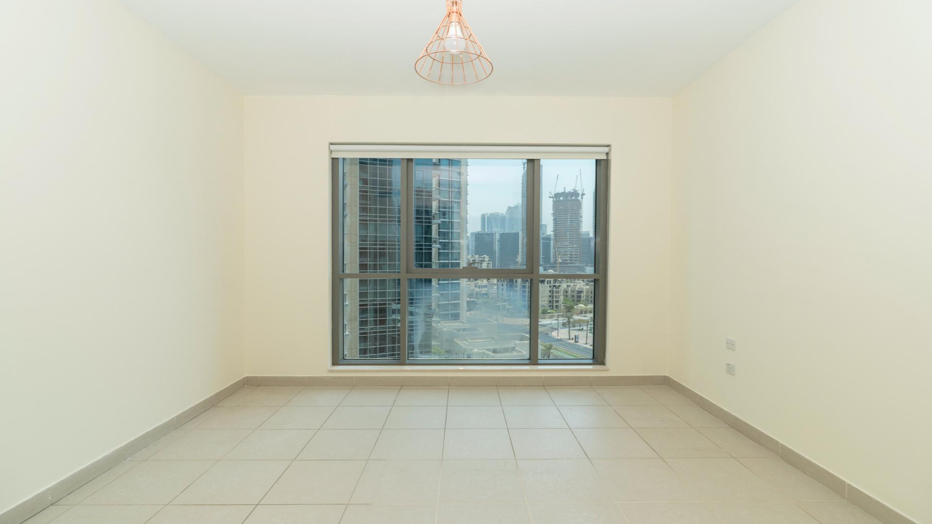View from Boulevard Central Towers apartment in Downtown Dubai, showcasing cityscape and skyline