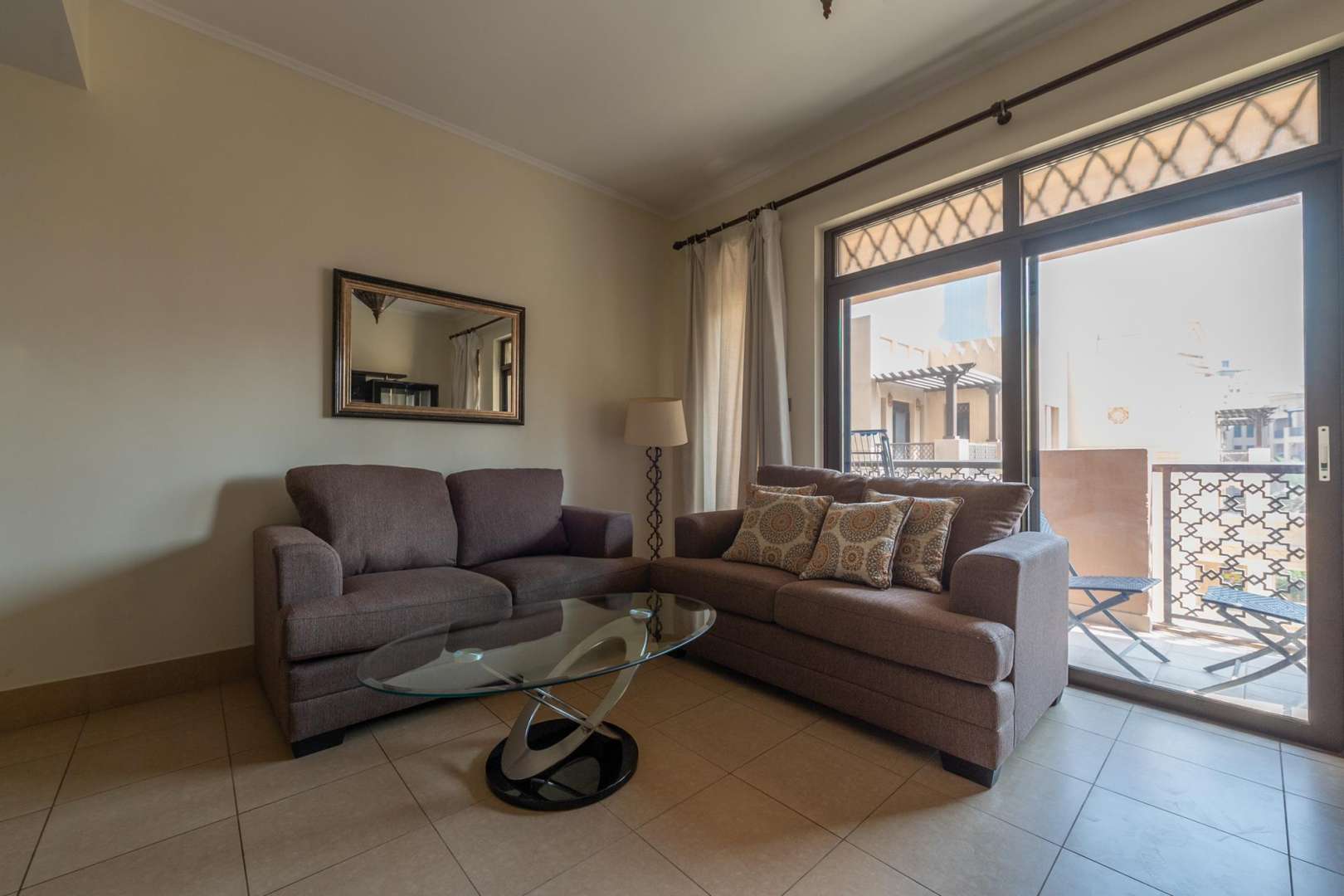 Fully furnished living room in 1-bedroom apartment, Miska 4, Old Town, Downtown Dubai