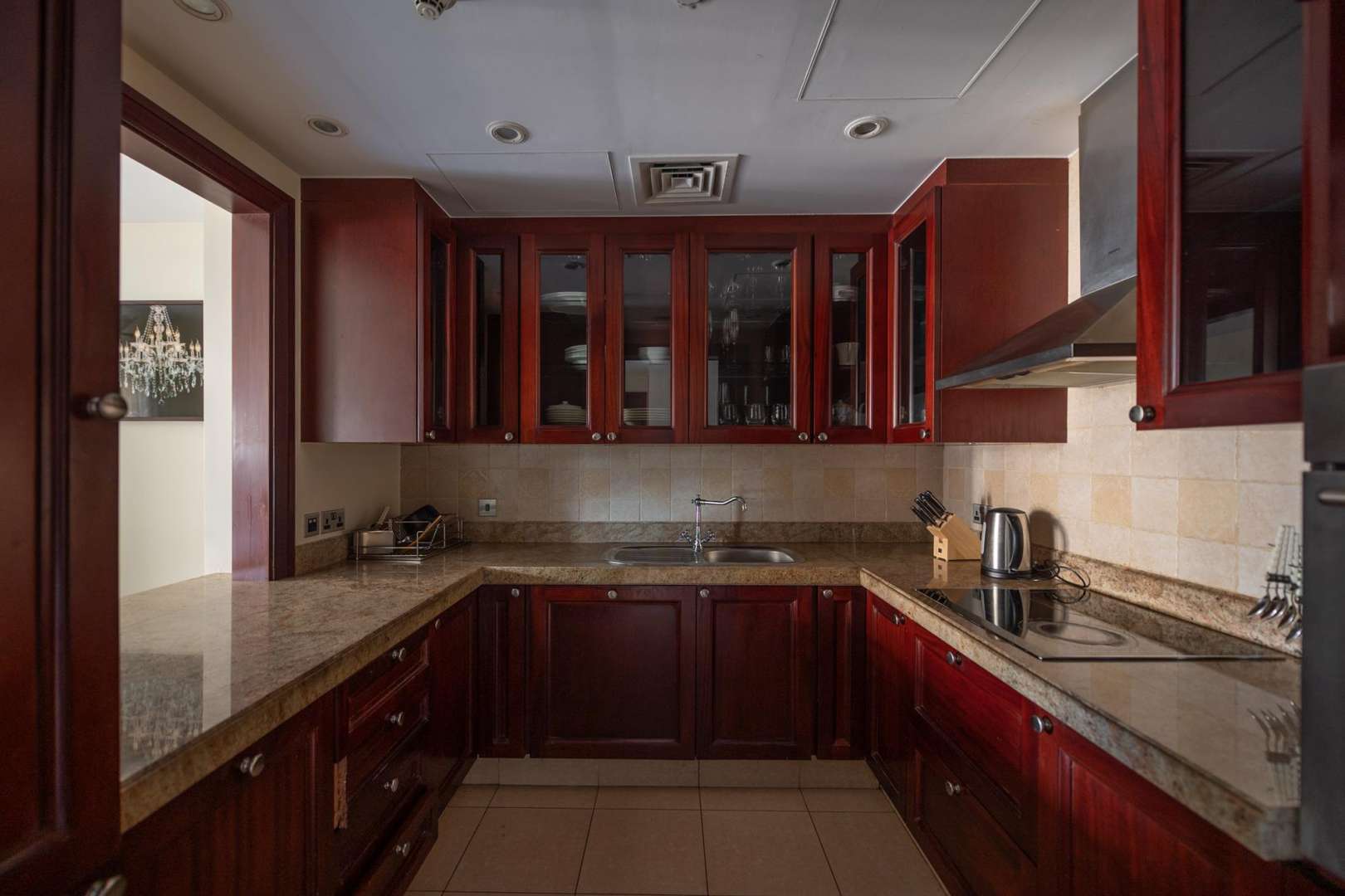 "Modern kitchen in furnished 1-bedroom apartment, Miska 4, Old Town, Downtown Dubai for rent.",Luxurious bathroom in 1-bedroom apartment, Miska 4, Old Town, Downtown Dubai for rent