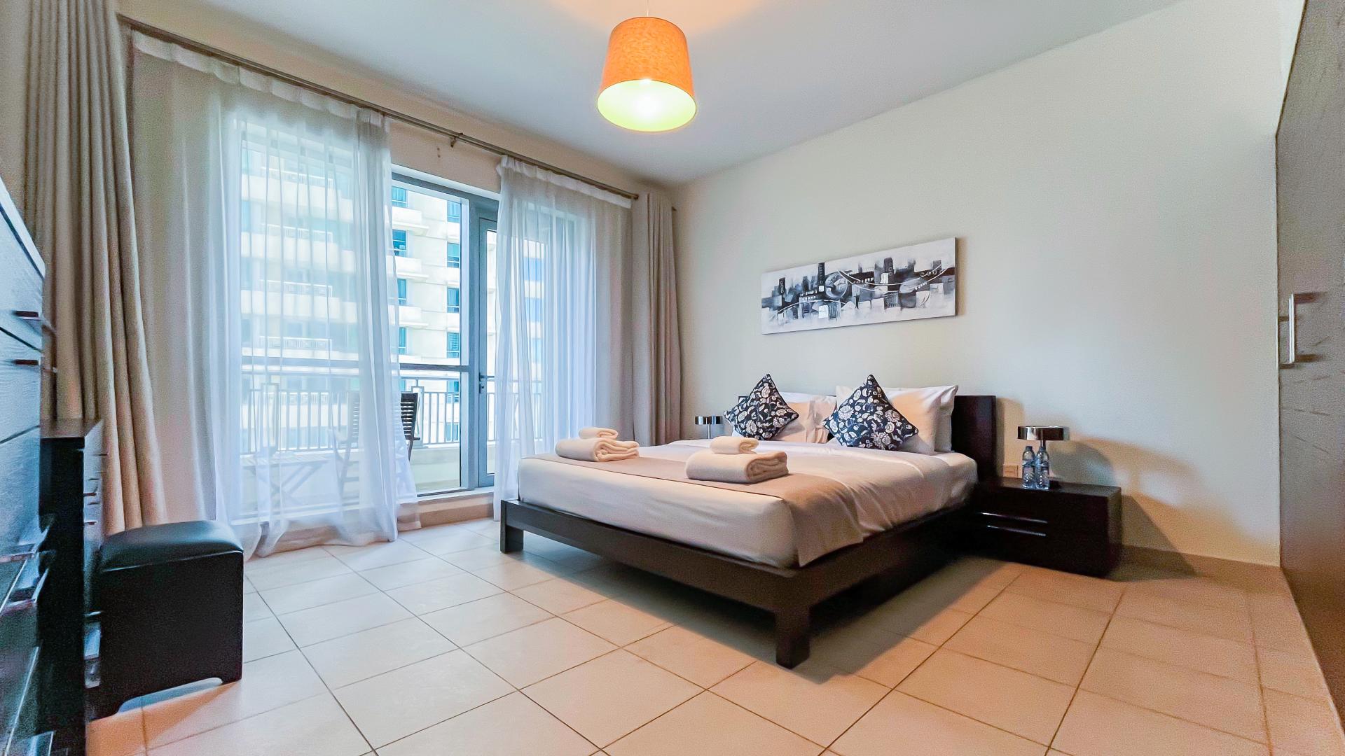 Fully furnished bedroom in Boulevard Central Towers, Downtown Dubai apartment for rent