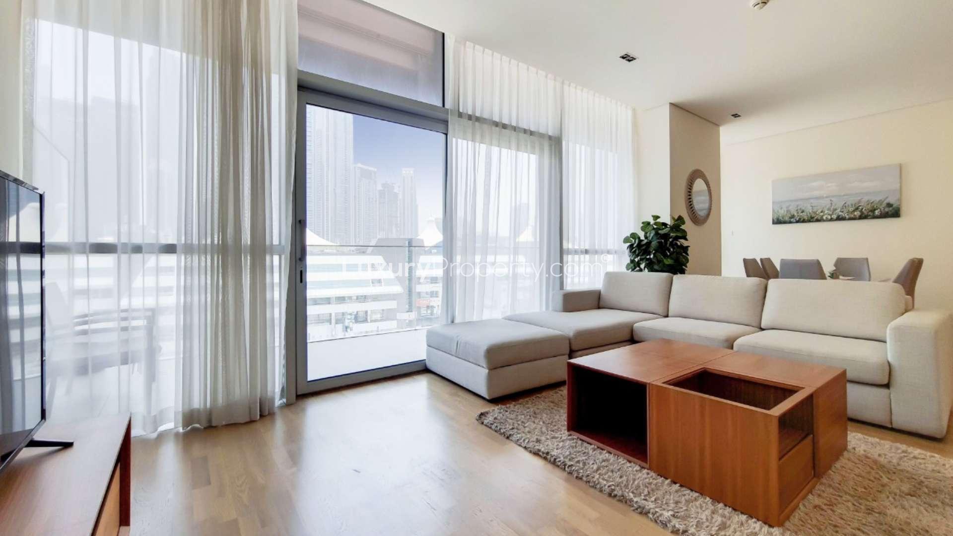 Modern apartment building exterior in City Walk, Building 22, available for rent