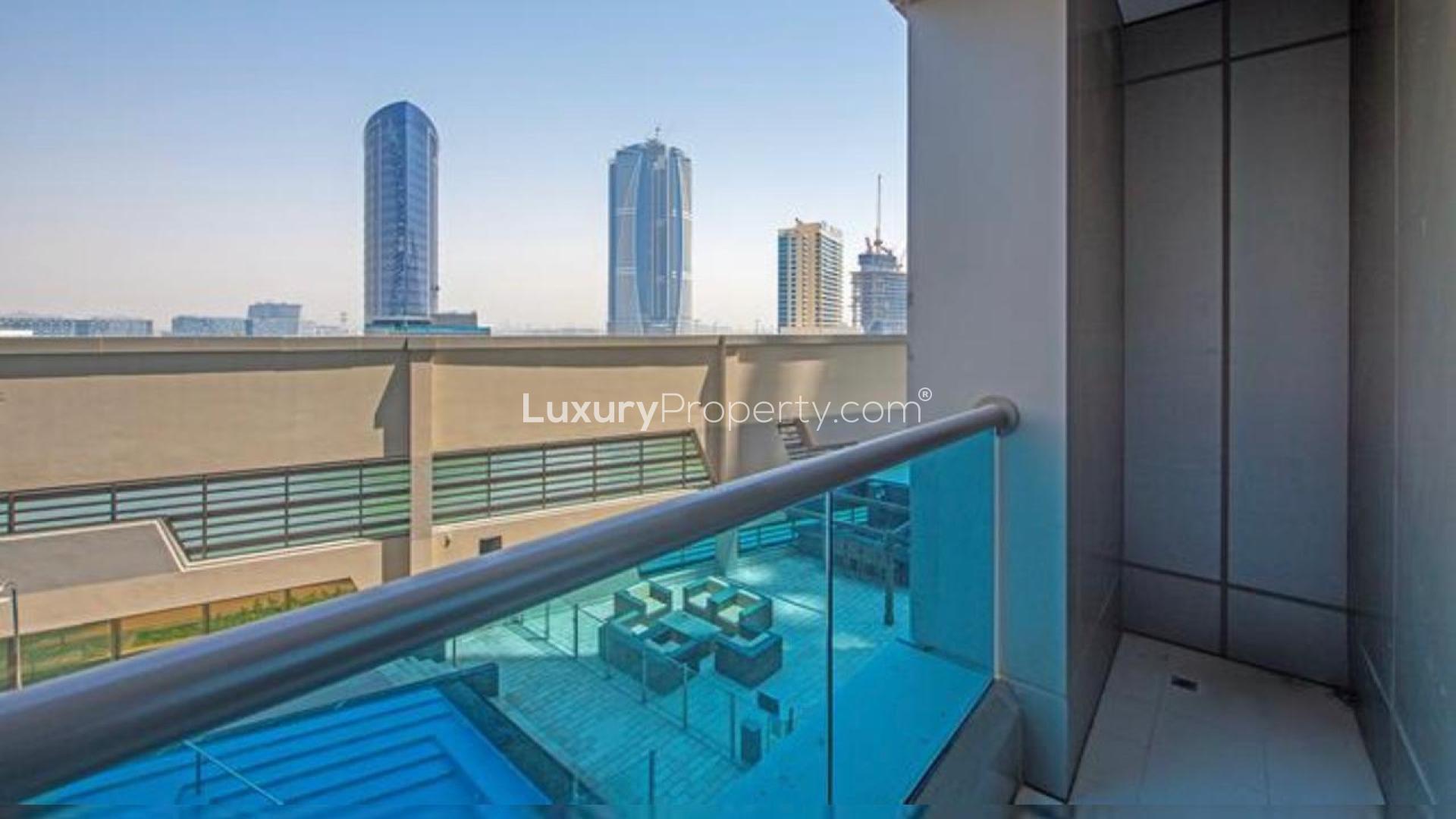 1-bedroom apartment interior in Damac Maison The Vogue, Business Bay, featuring modern furnishings