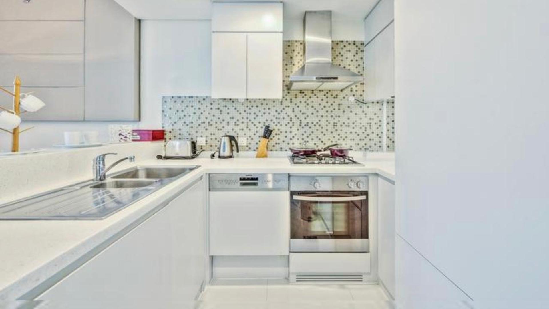 Modern furnished living room in DAMAC Maison The Vogue apartment, Business Bay, available March