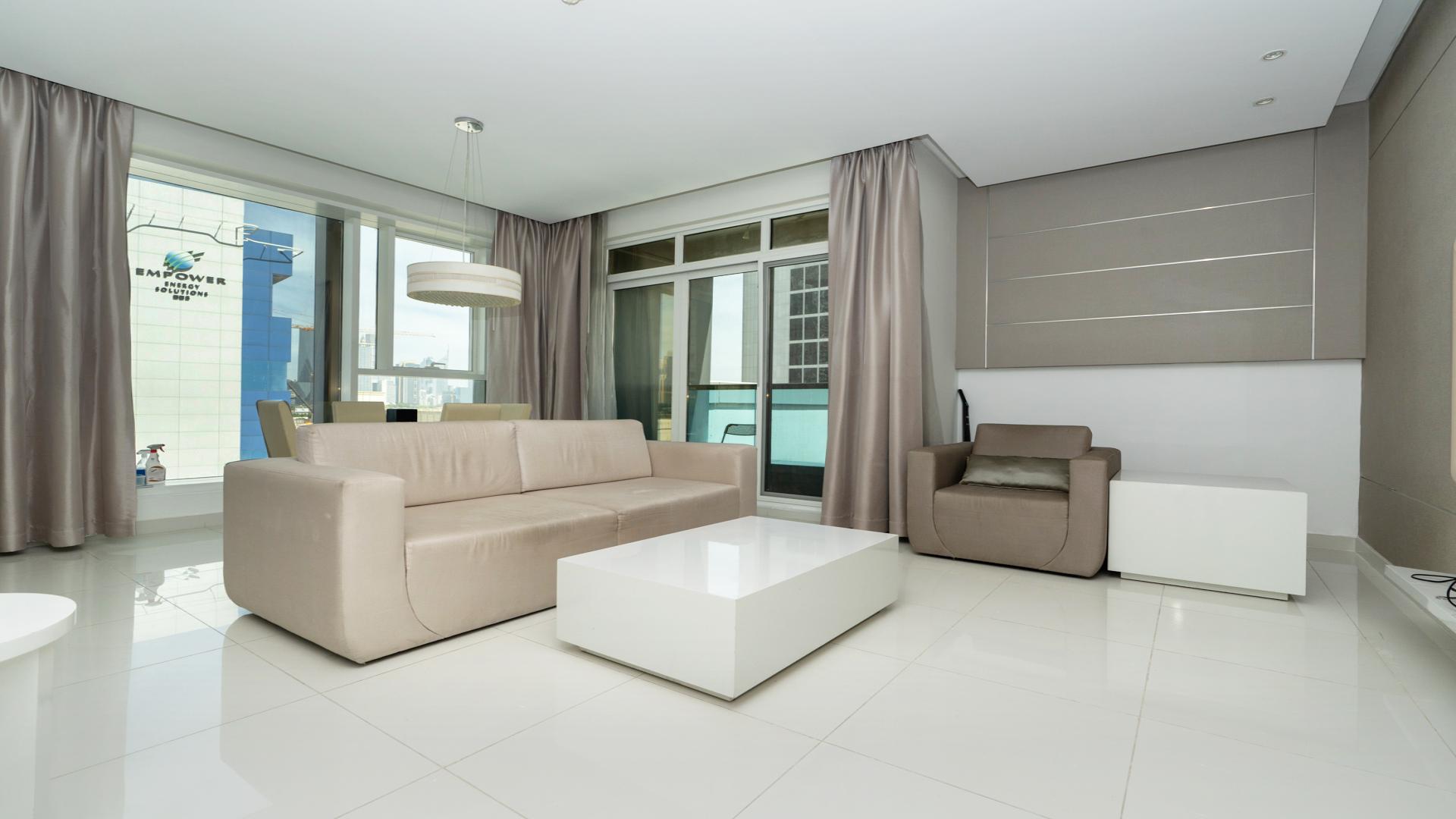 Balcony view from DAMAC Maison The Vogue apartment in Business Bay, Dubai