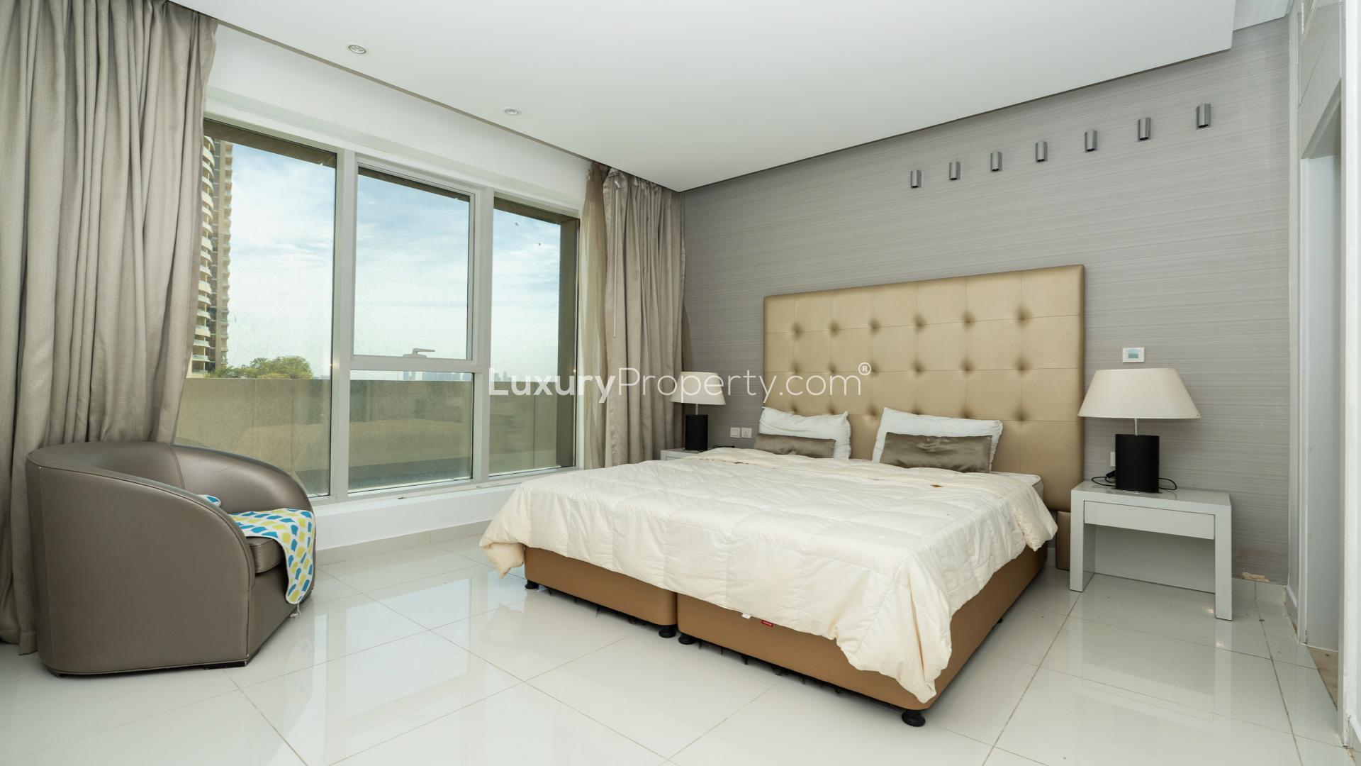 Modern living room in 1-bedroom apartment, Damac Maison The Vogue, Business Bay