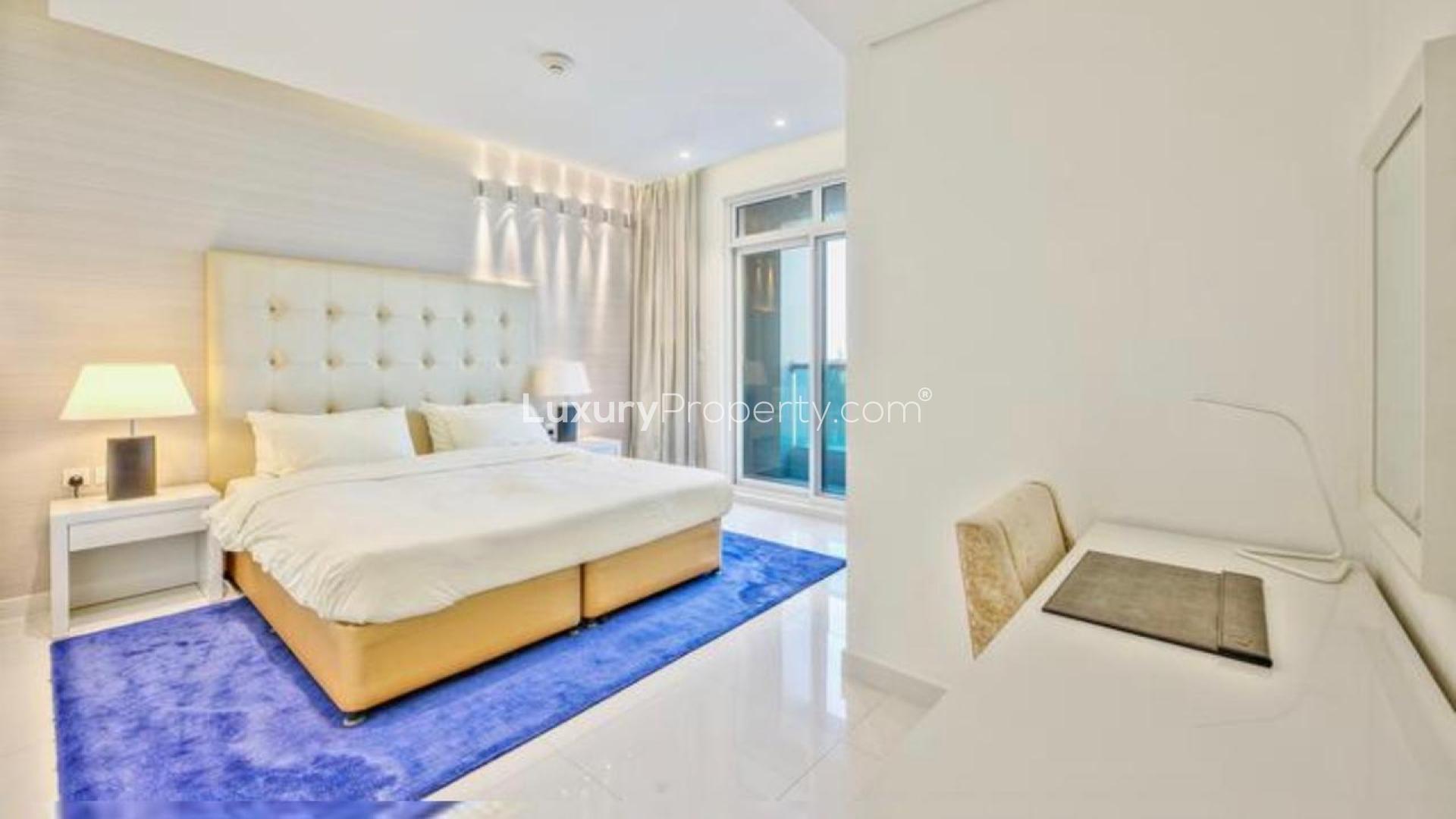 Modern kitchen in fully furnished apartment, Business Bay, DAMAC Maison The Vogue, available March