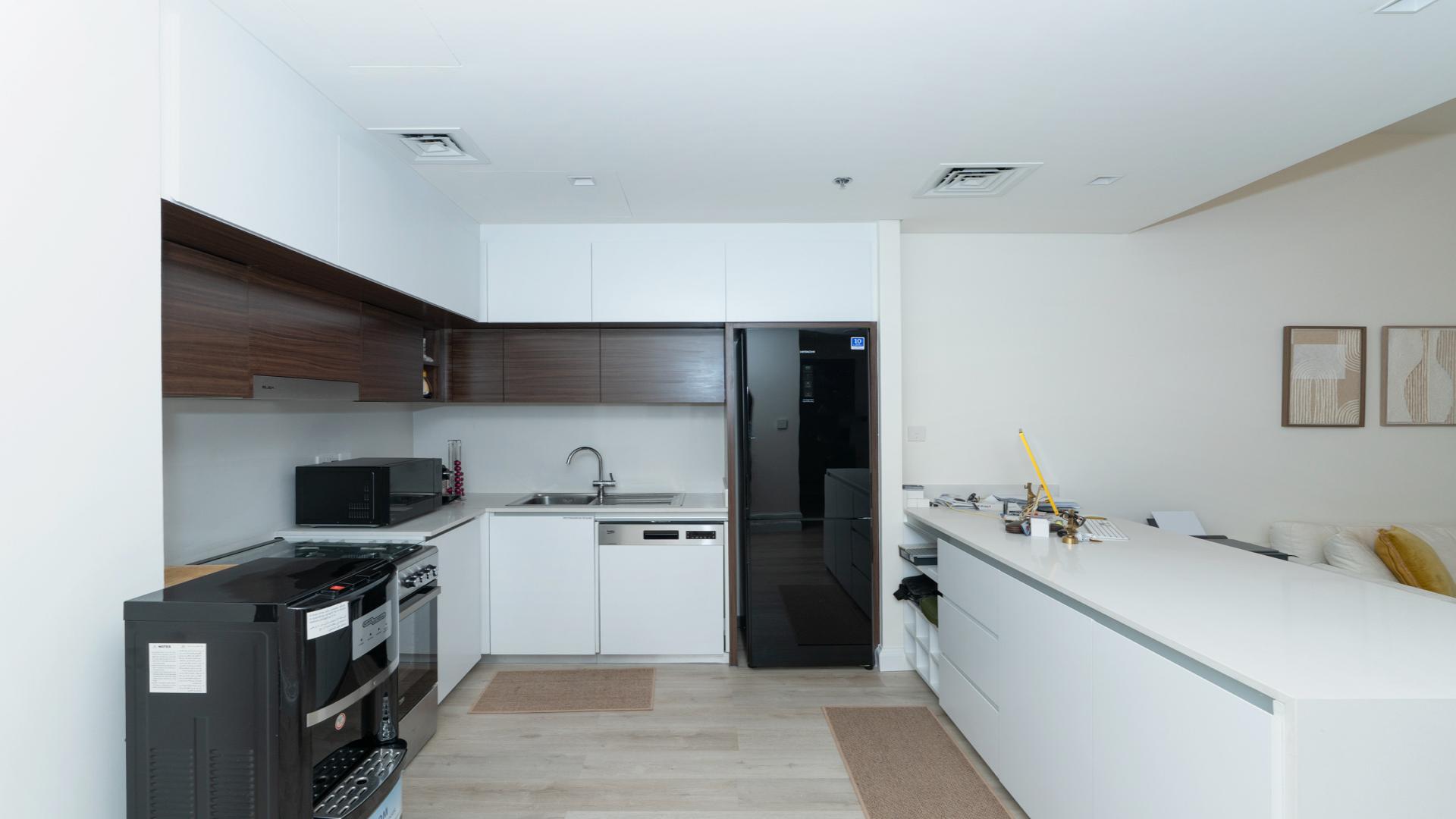 Chic furnished living room in Creek Edge Tower 1, Dubai Creek Harbour apartment for rent