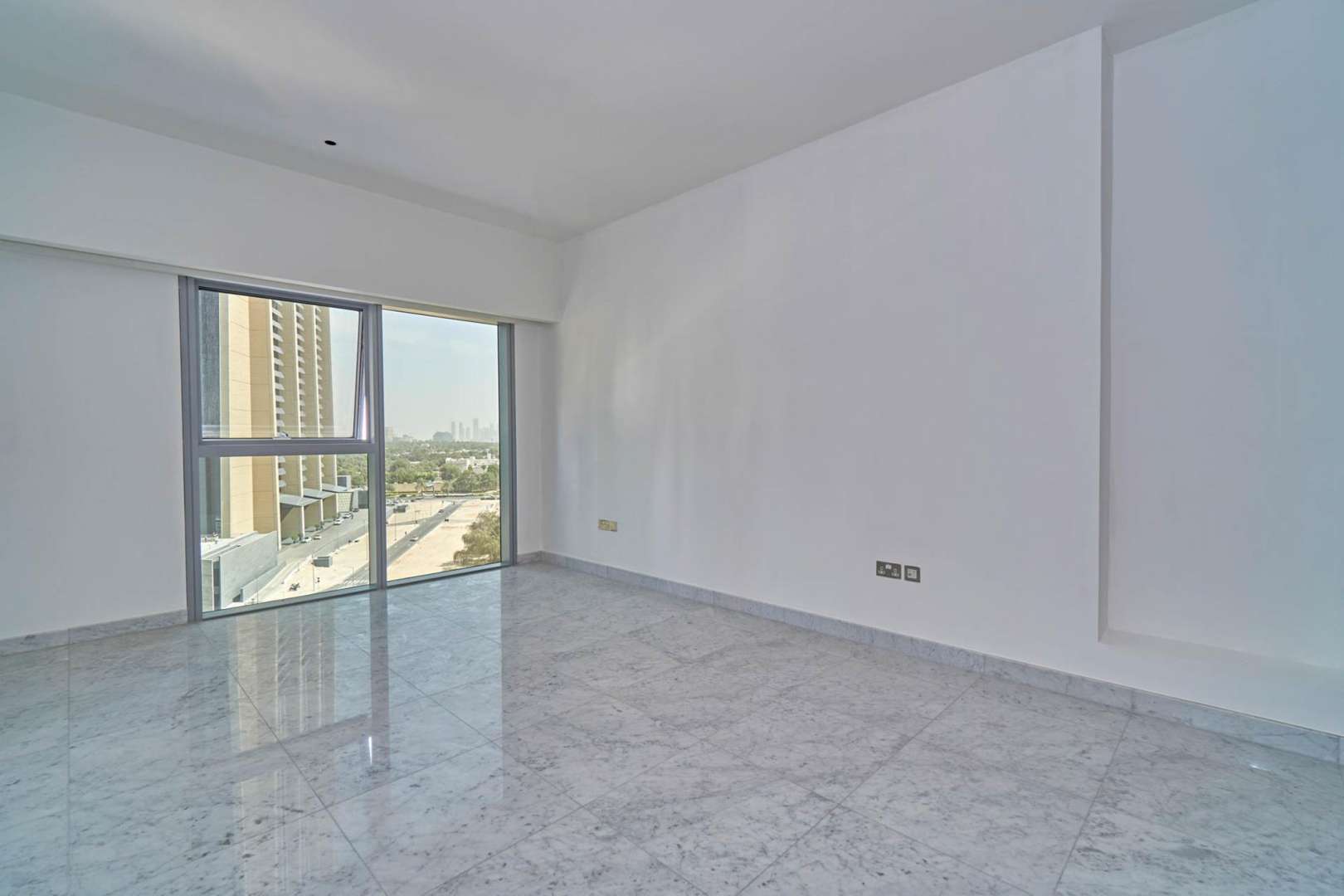 Open wardrobe in spacious 1-bedroom apartment, Central Park Tower, DIFC, for rent