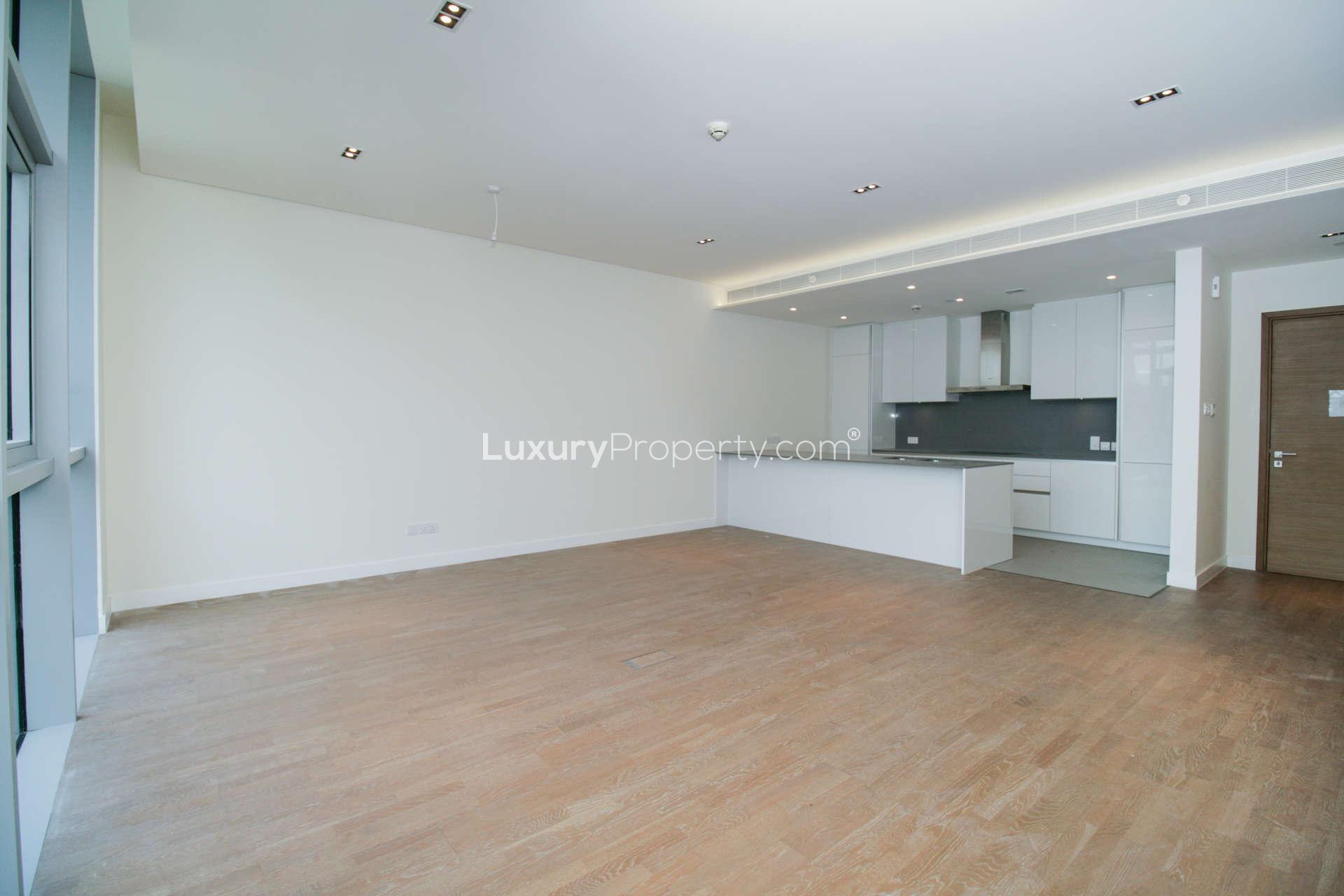 Contemporary one-bedroom apartment interior with large windows in City Walk, Building 20