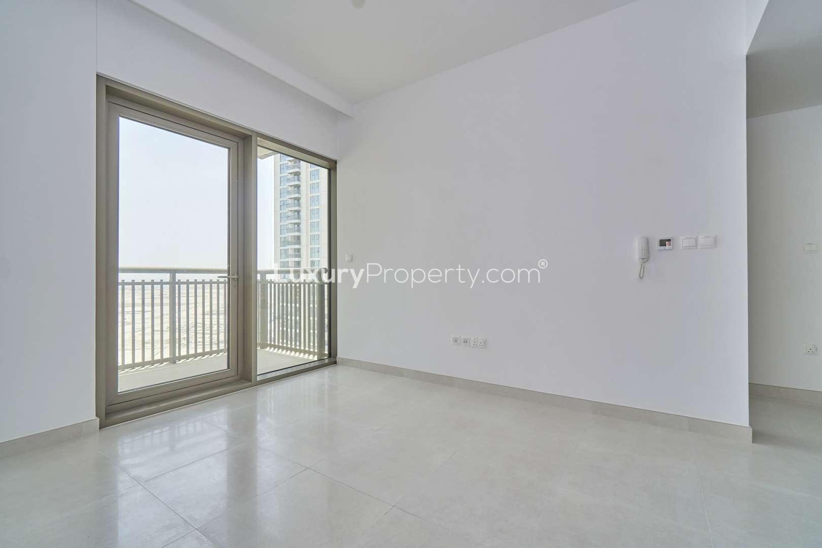 Modern interior of one-bedroom apartment in Creekside 18, Dubai Creek Harbour for rent