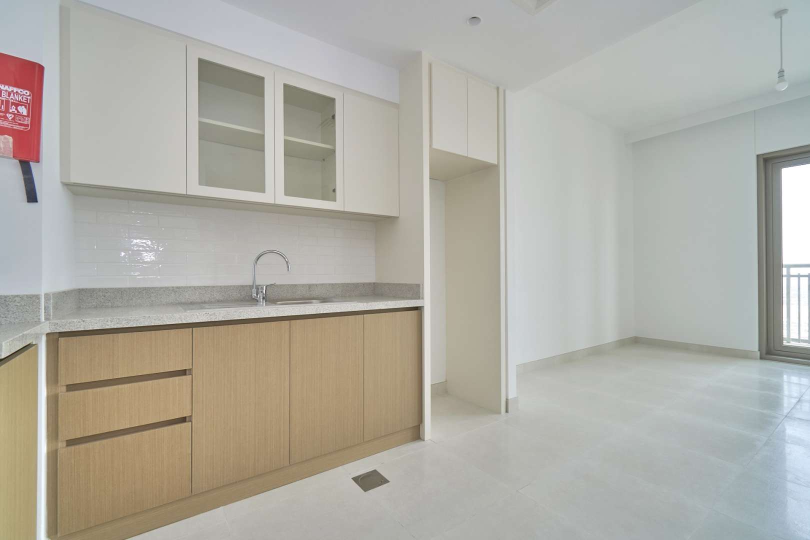 Children's playroom in Creekside 18 apartment, Dubai Creek Harbour, with outdoor view