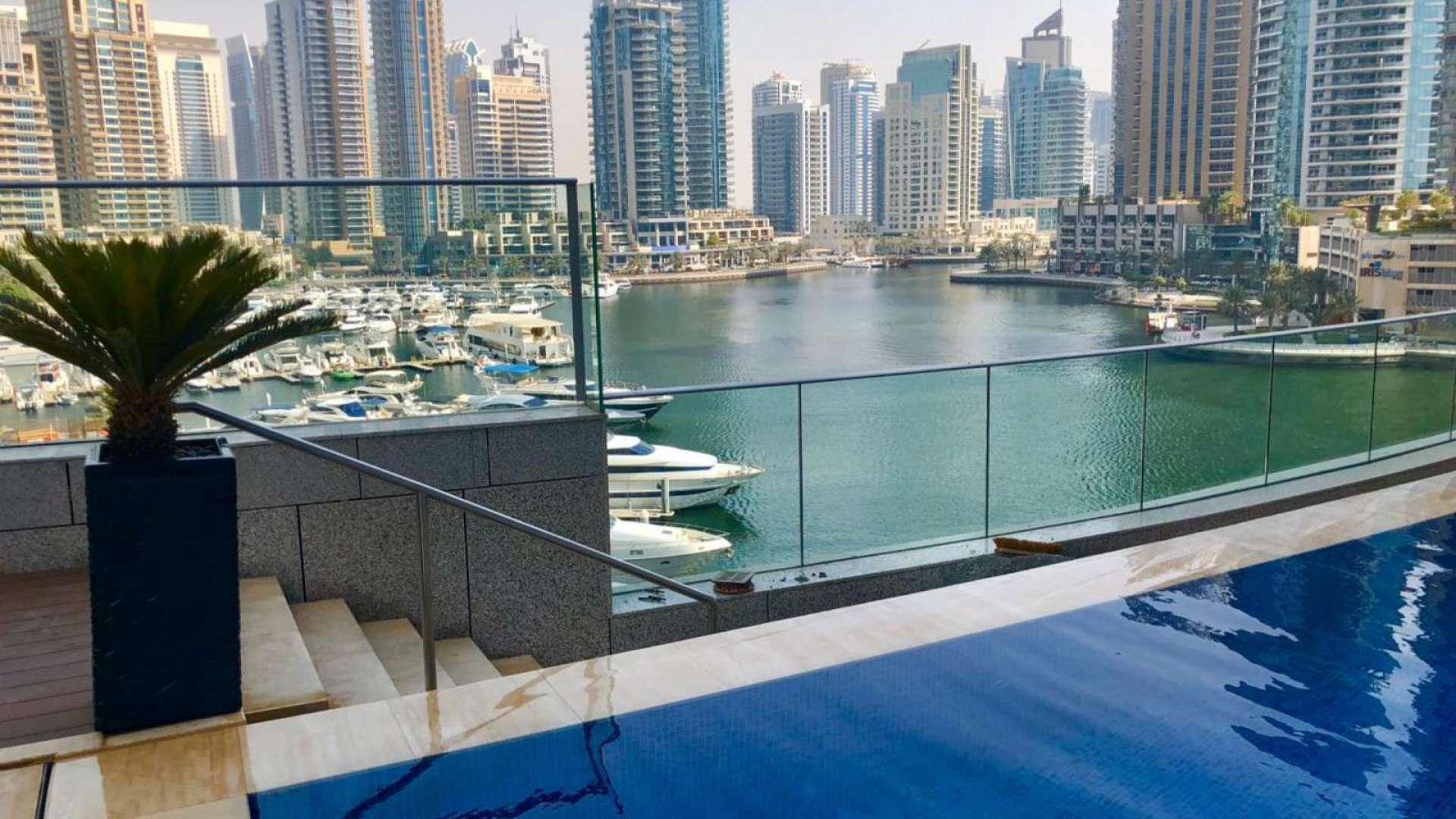 Luxury kitchen in Fendi-designed apartment, marble countertops, Damac Heights, Dubai Marina