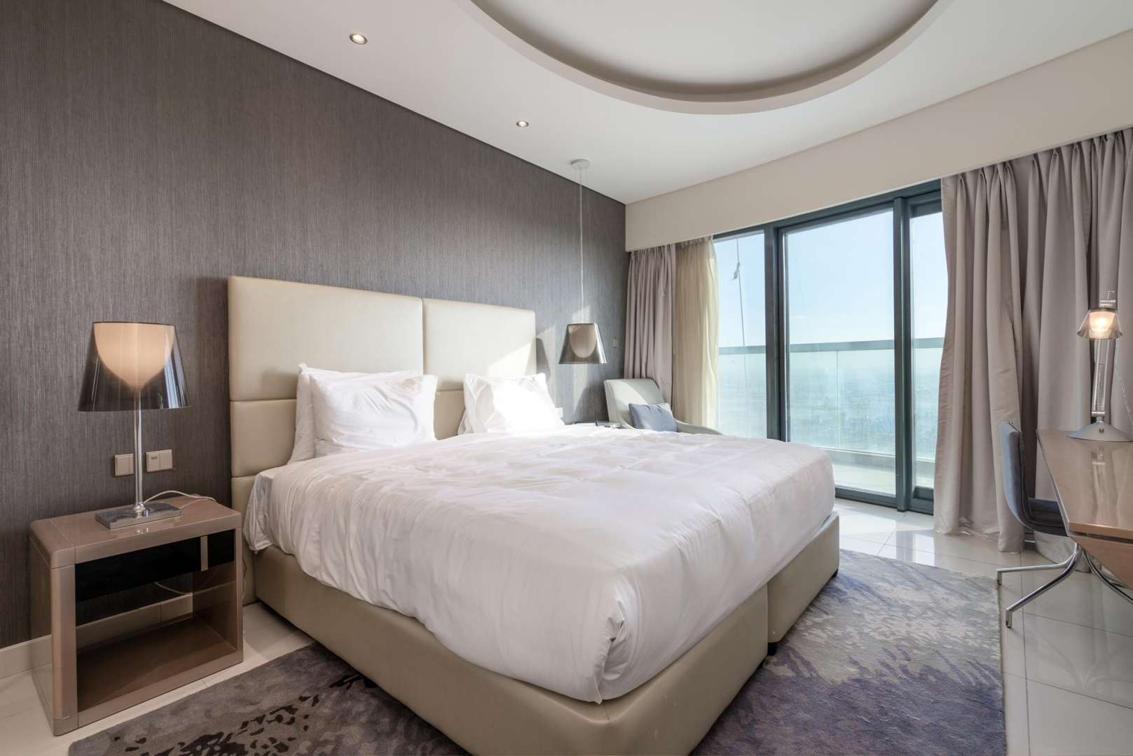 Skyline view from DAMAC Towers by Paramount, Business Bay, Dubai, featuring Burj Khalifa