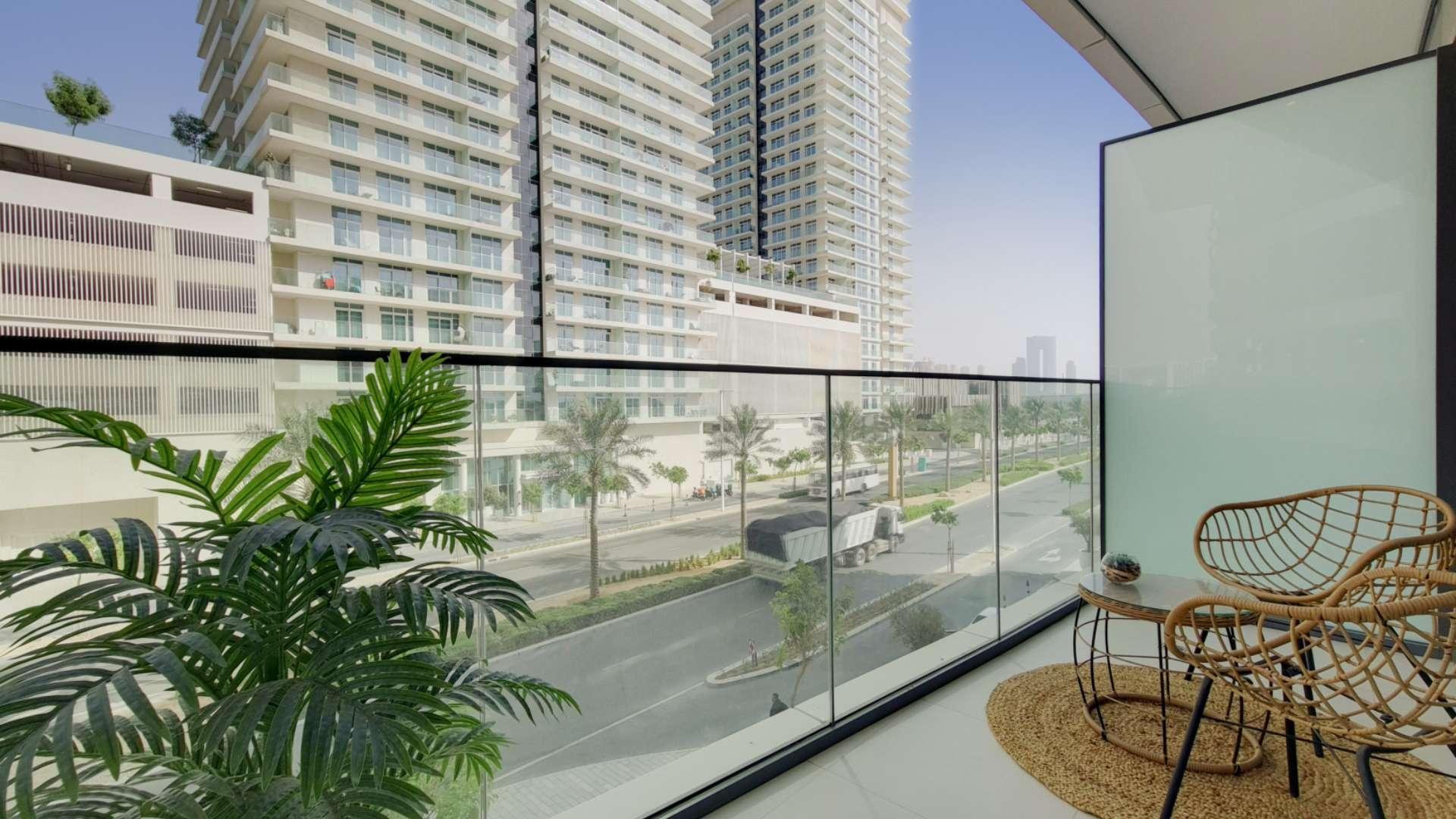 Luxurious living room in furnished apartment, Emaar Beachfront, Dubai Harbour, with private beach access