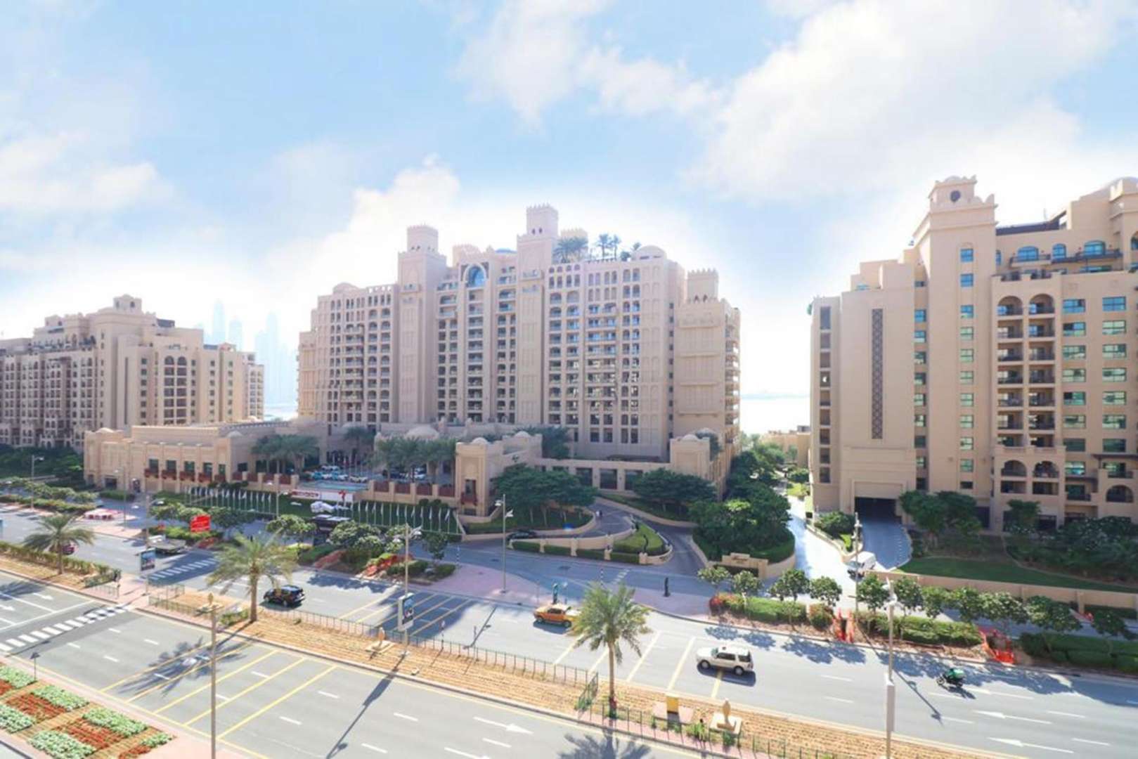 View from balcony of luxury apartment in Palm Jumeirah's Golden Mile 9