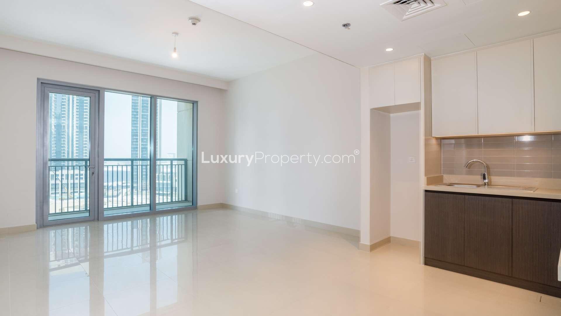 Garden-Facing 1-Bedroom Apartment Exterior in Harbour Views, Dubai Creek Harbour