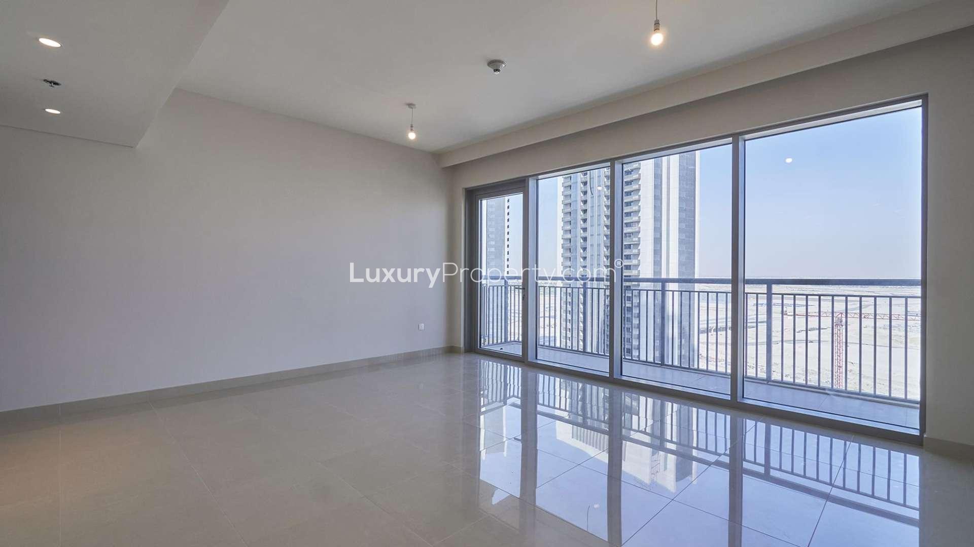 Luxurious pool area at Harbour Views 2, Dubai Creek Harbour apartment for rent