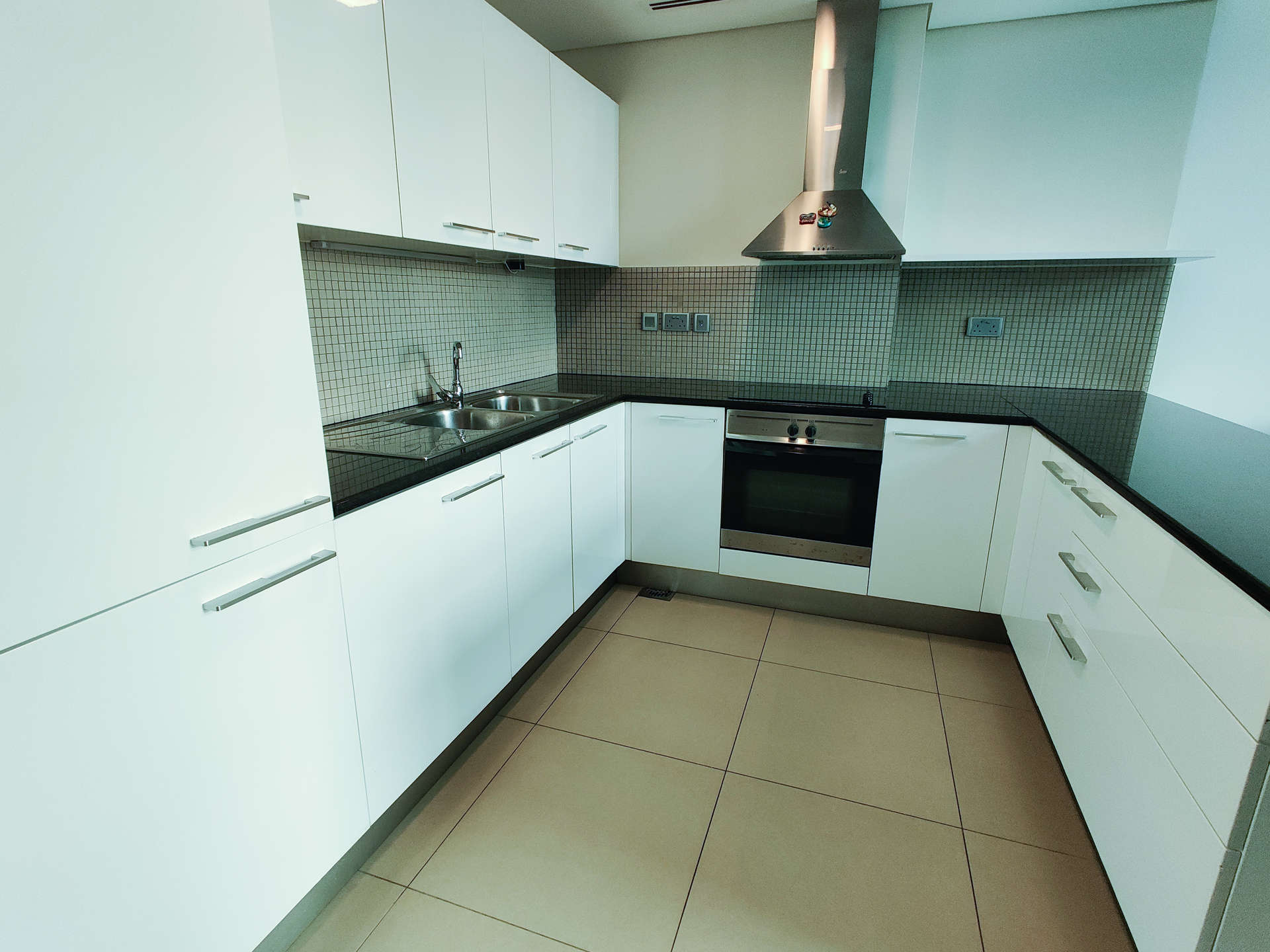 View from Liberty House 1-bedroom apartment in DIFC, showcasing cityscape through large windows