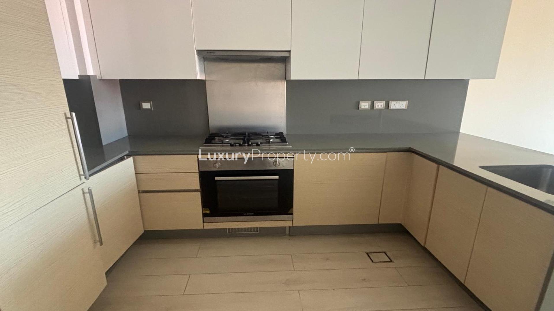 Azizi Mina apartment exterior with pool view, Palm Jumeirah, one-bedroom rental