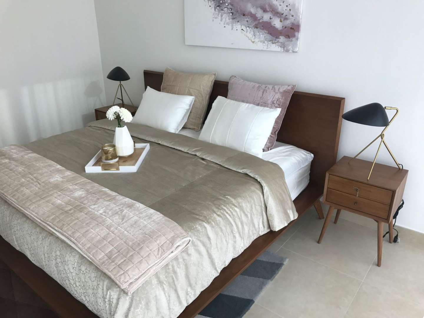 Balcony view of pool and skyscrapers in Marina Gate, Dubai Marina apartment for rent