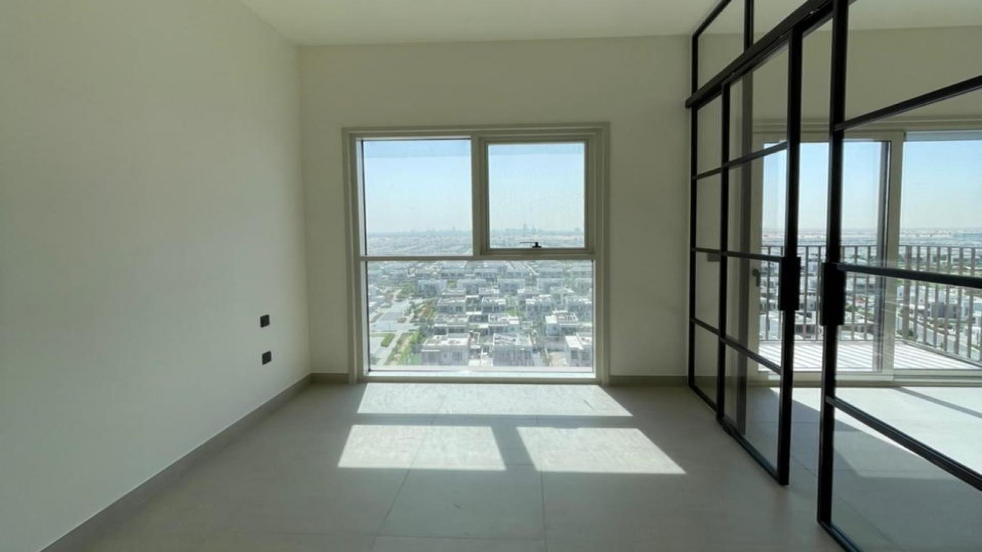 Modern kitchen in one-bedroom apartment, Dubai Hills Estate, Collective community, available for rent