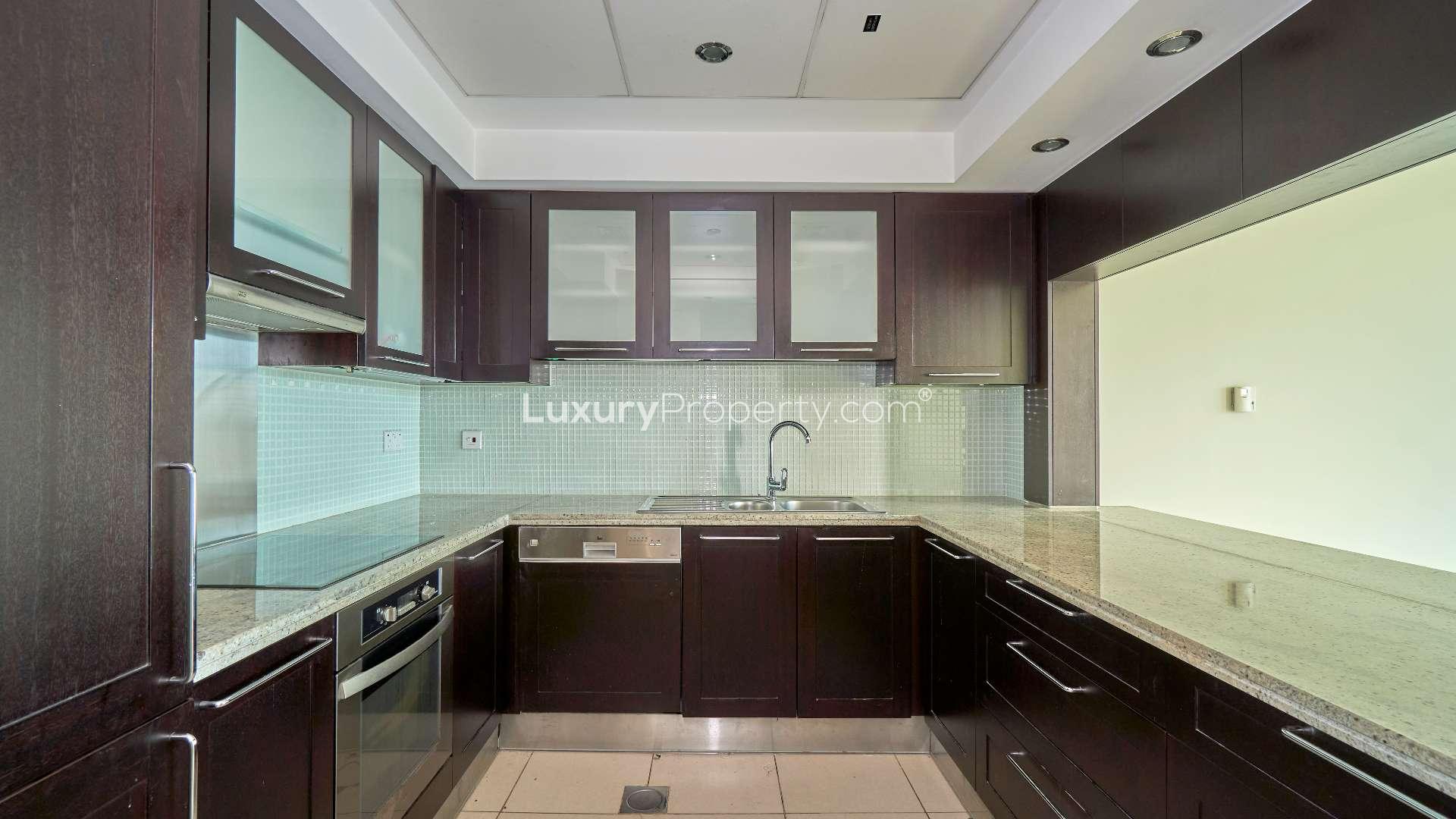 Balcony view from spacious 1-bedroom apartment in Mosela, The Views, for rent