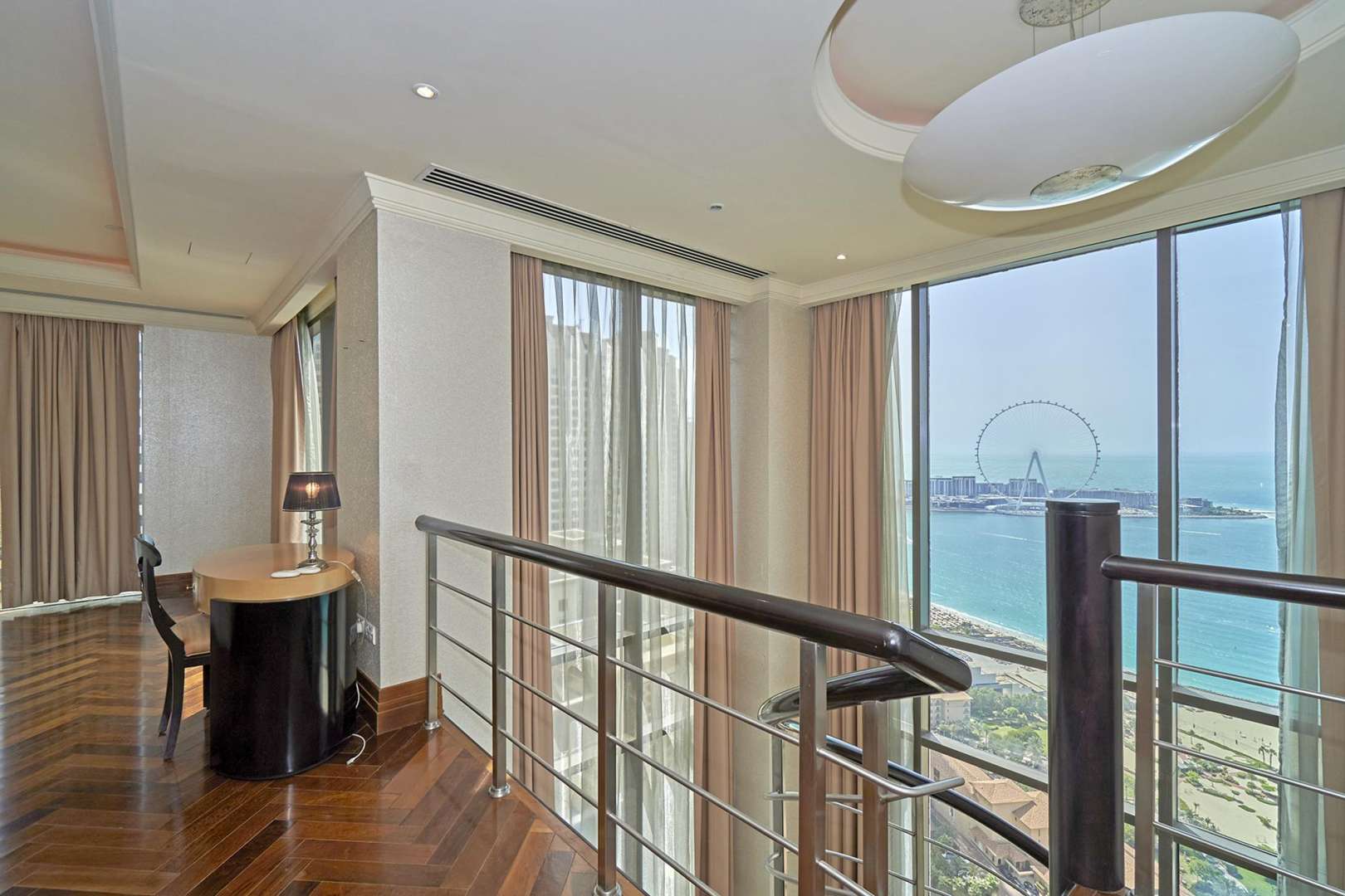 1-Bedroom duplex in Murjan, JBR with elegant bedroom and wooden flooring. Rent now