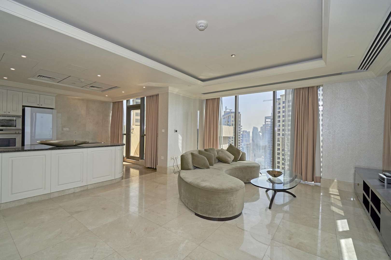 High-floor duplex in Murjan, JBR with stunning marina views, modern interior, and natural light