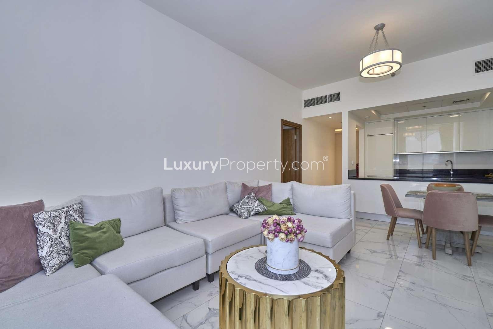 Luxurious bathroom in one-bedroom apartment, Noora Tower, Al Habtoor City, Business Bay rental