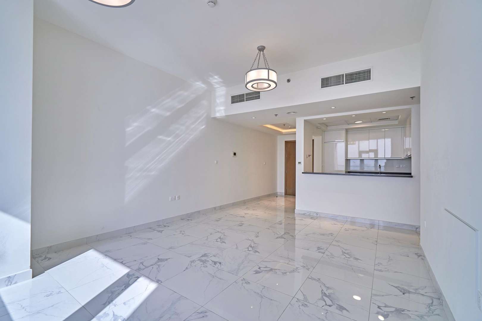 Modern living room in 1-bedroom apartment, Noora Tower, Al Habtoor City, Business Bay