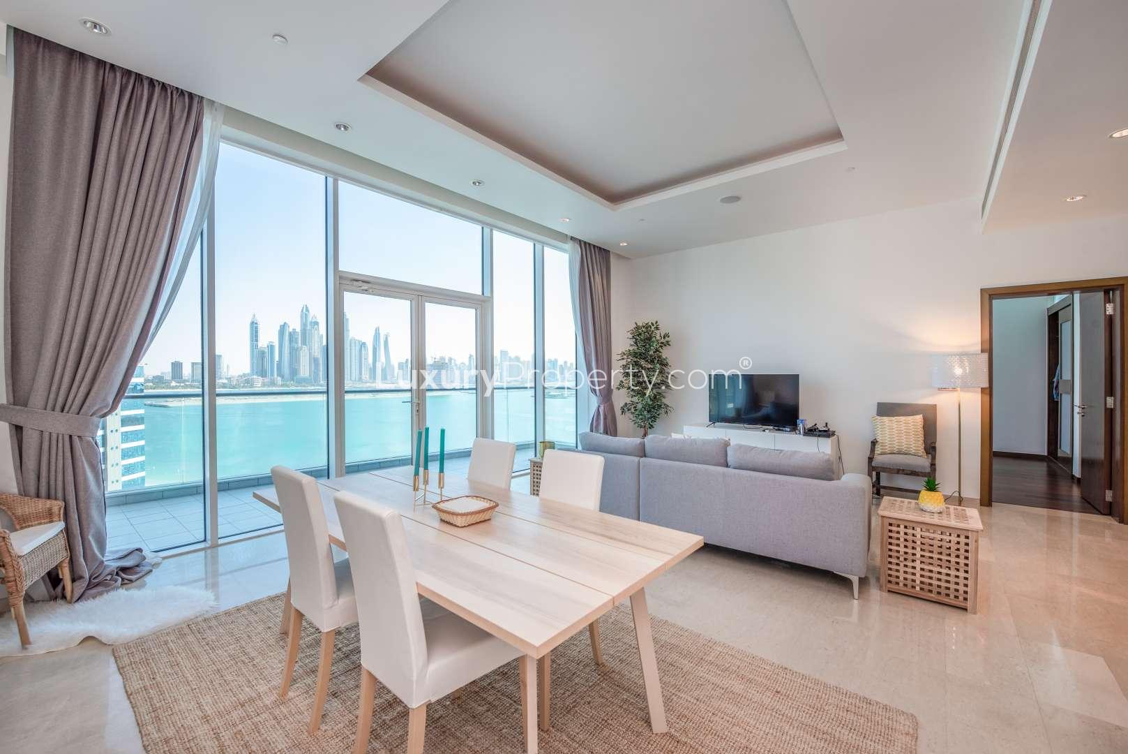 High-floor apartment in Oceana Residence, Palm Jumeirah with pool and sea view