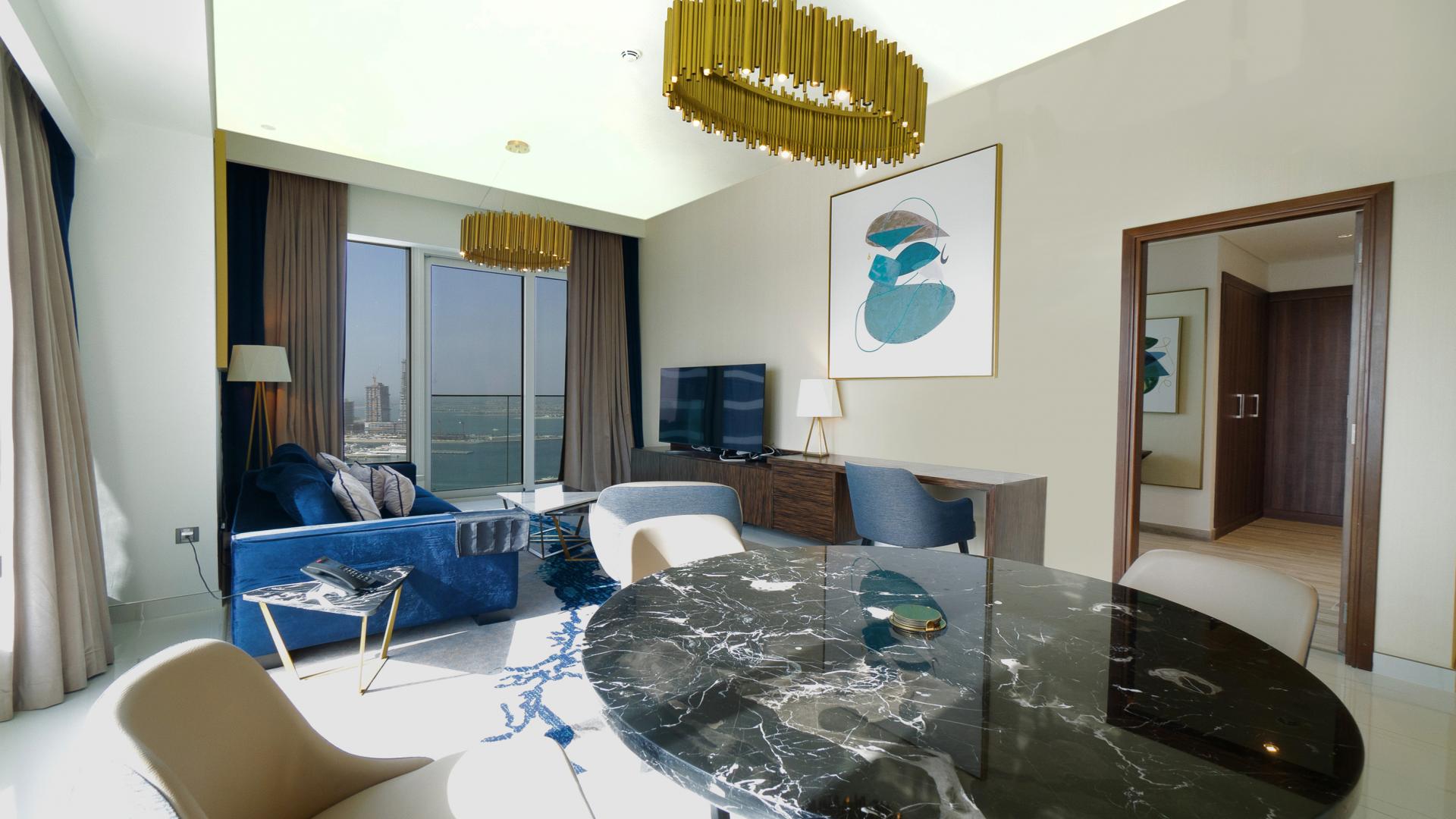 Luxury 1-bedroom apartment interior with sea view at Avani Palm View, Dubai Media City