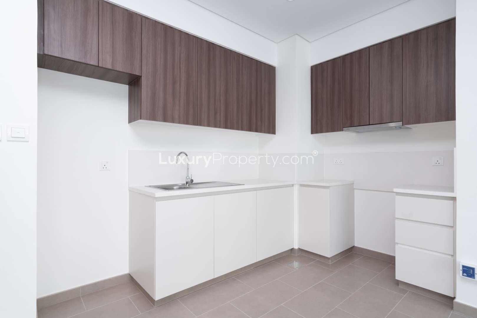 Stylish apartment buildings in Park Heights II, Dubai Hills Estate, available for rent