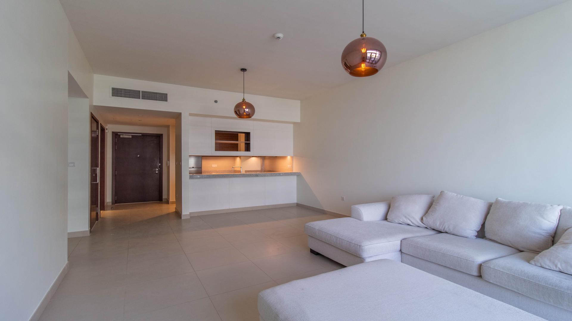 Balcony view from 1-bedroom apartment in Acacia Park Heights, Dubai Hills Estate, for rent