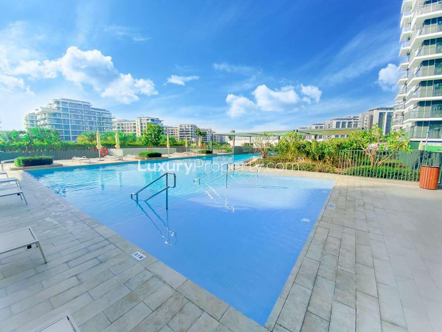 Modern kitchen in 1-bedroom apartment, Park Ridge, Dubai Hills Estate, available for rent