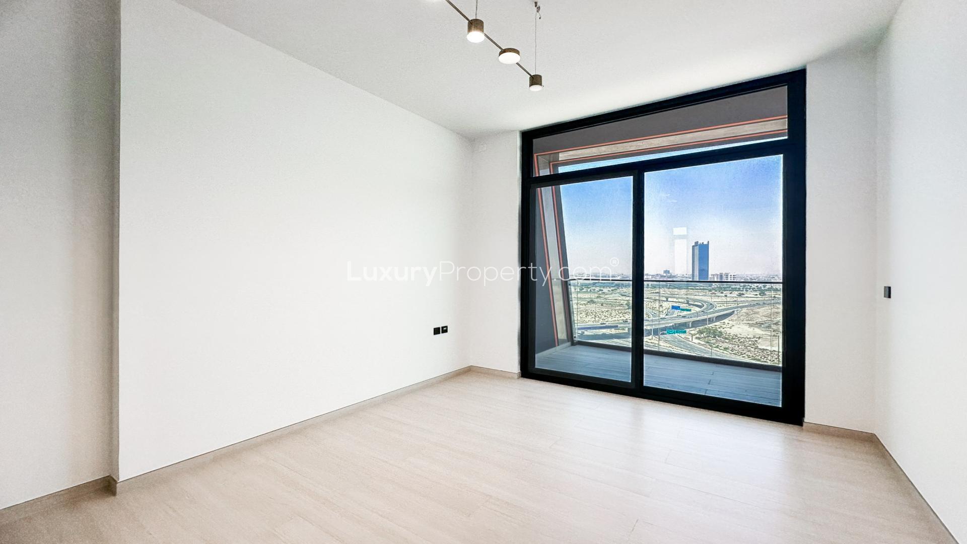 High floor apartment with large windows, city view in Jumeirah Village Circle