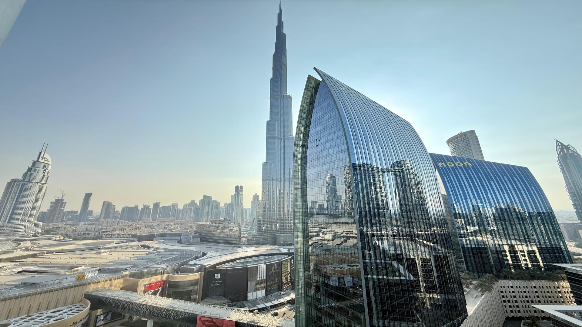 Luxurious living room in 1-bedroom apartment, Kempinski BLVD, Downtown Dubai, with modern furnishings