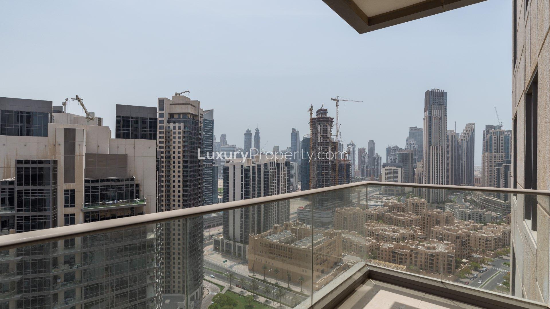 Bright living area with city views in South Ridge, Downtown Dubai apartment