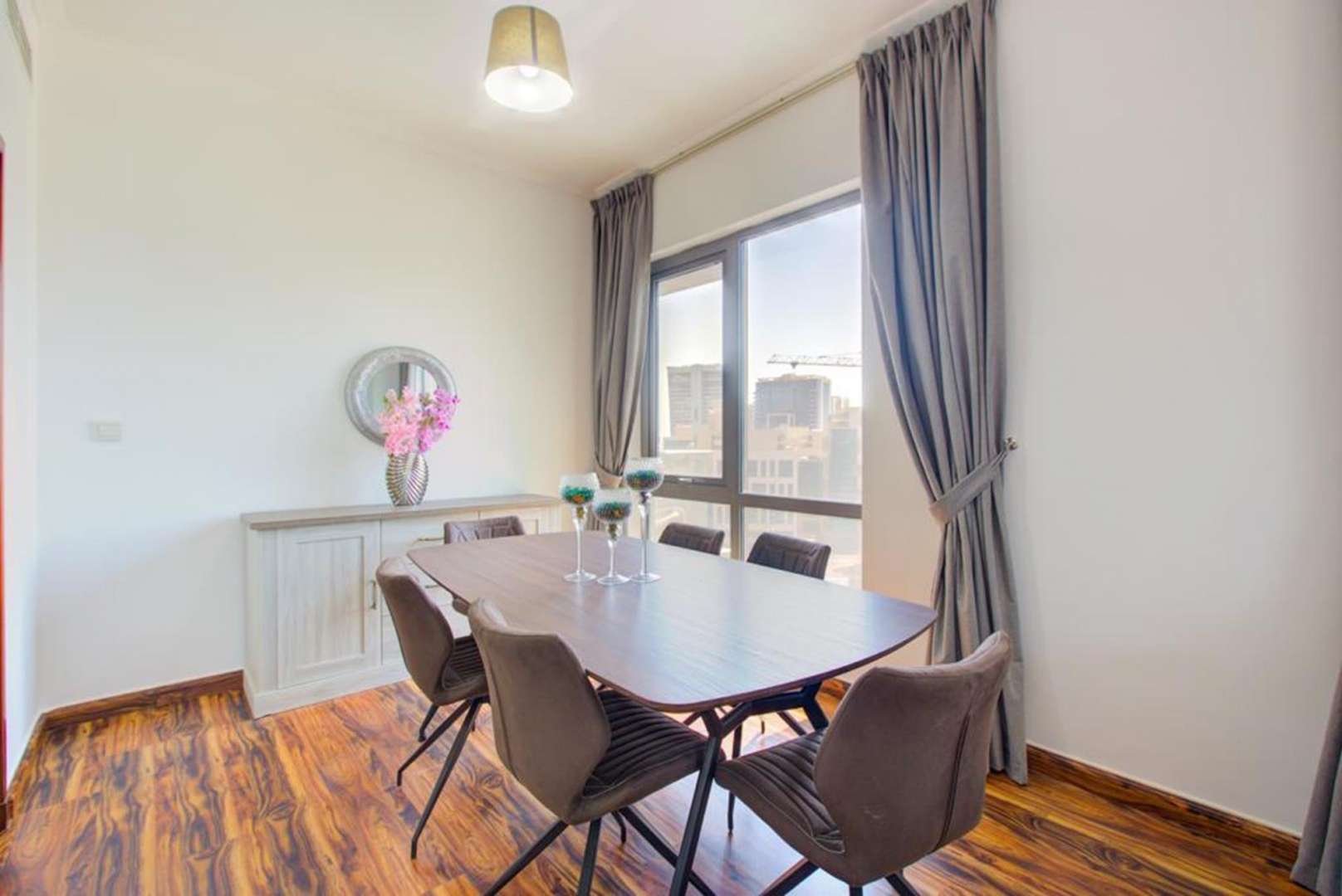 Stylish living room in 1-bedroom apartment, South Ridge, Downtown Dubai, with modern furnishings